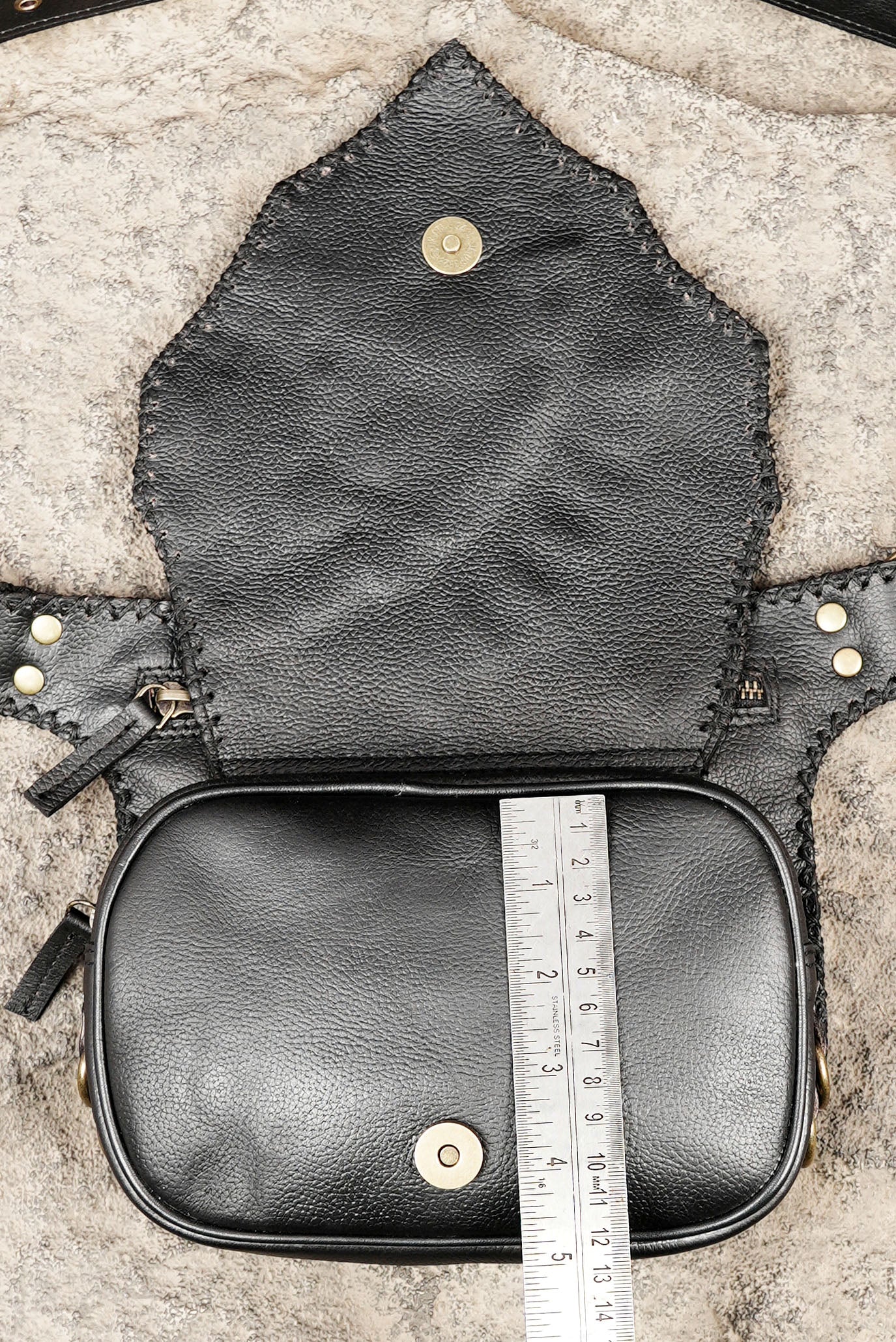 Handcrafted leather waist organizer bag with adjustable belt