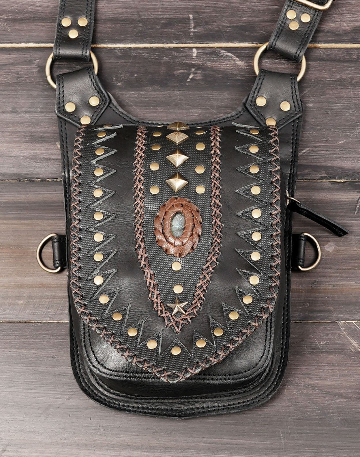 genuine leather holster harness