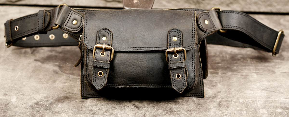 Handmade western inspired leather waist belt