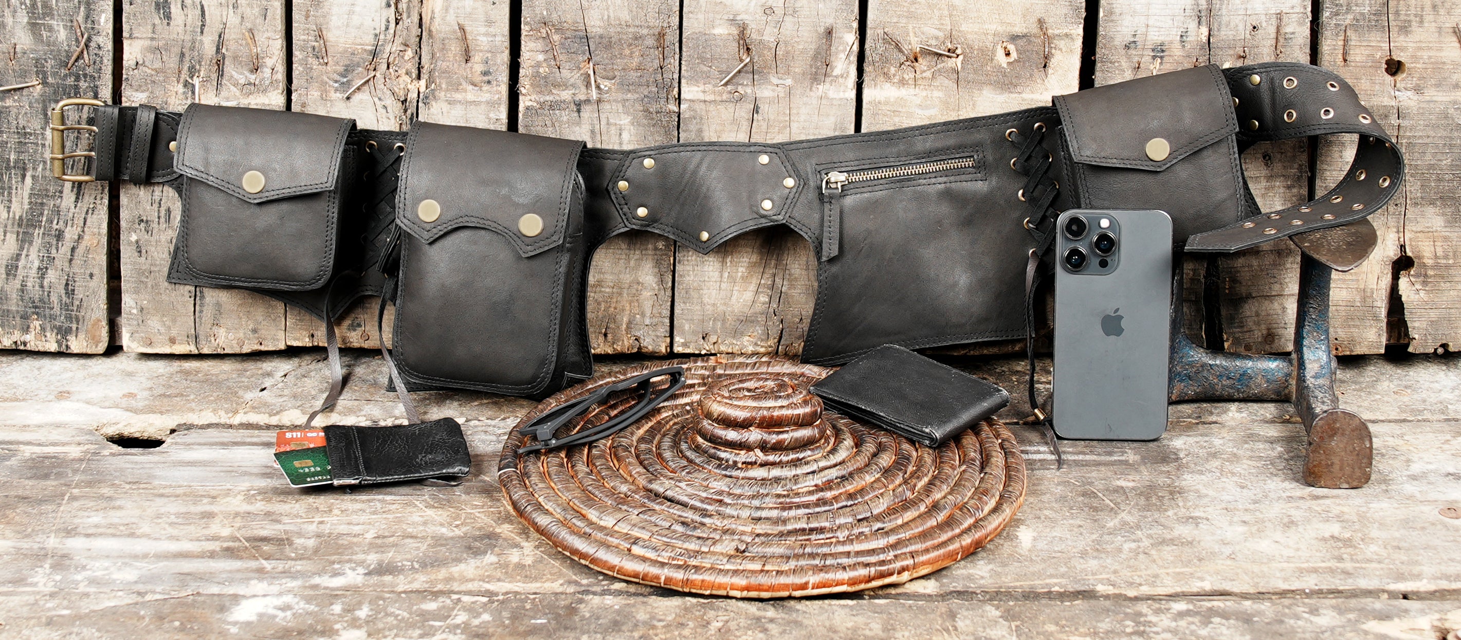 Handmade leather belt bag (LT-AB-WB-6008)