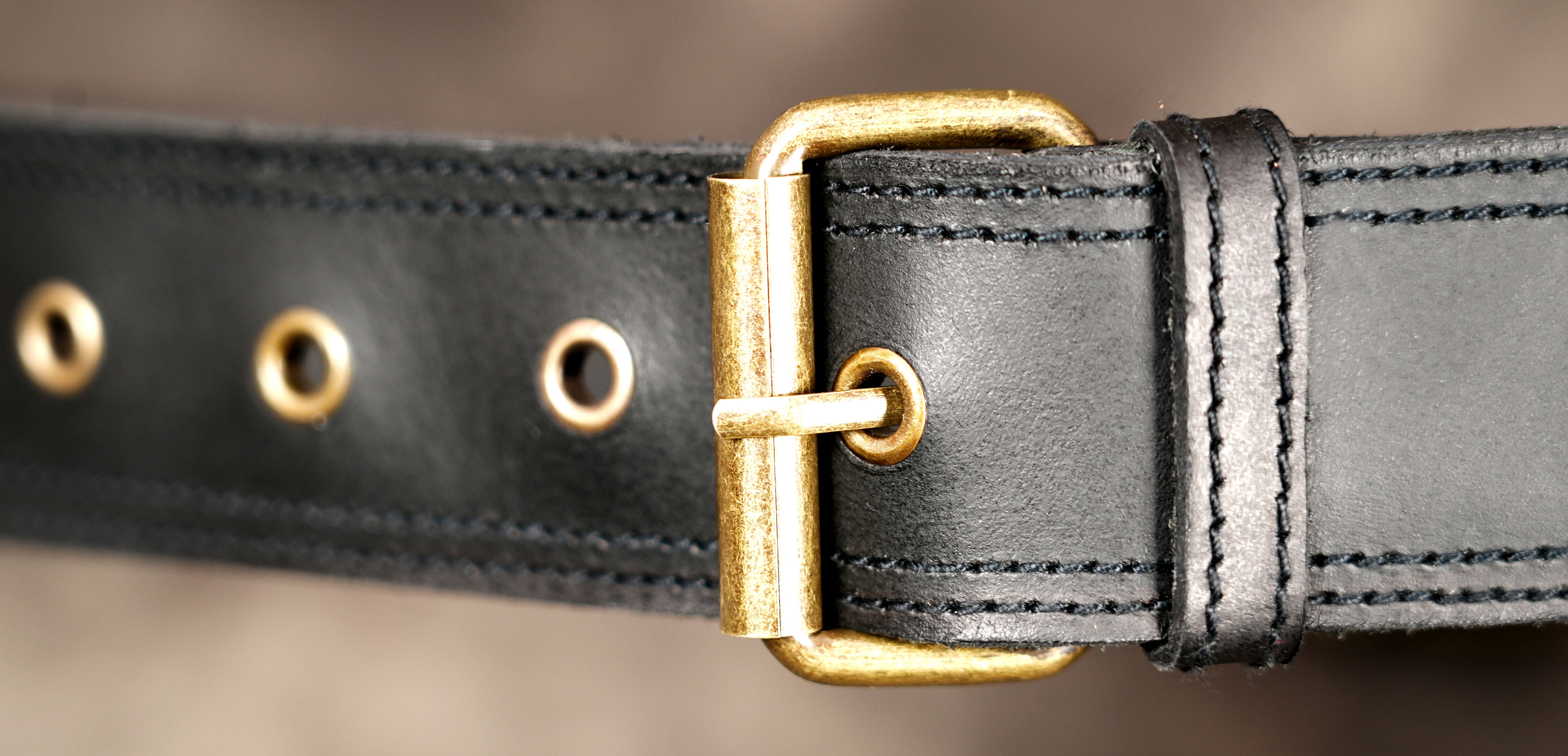 Black leather utility belt pouch