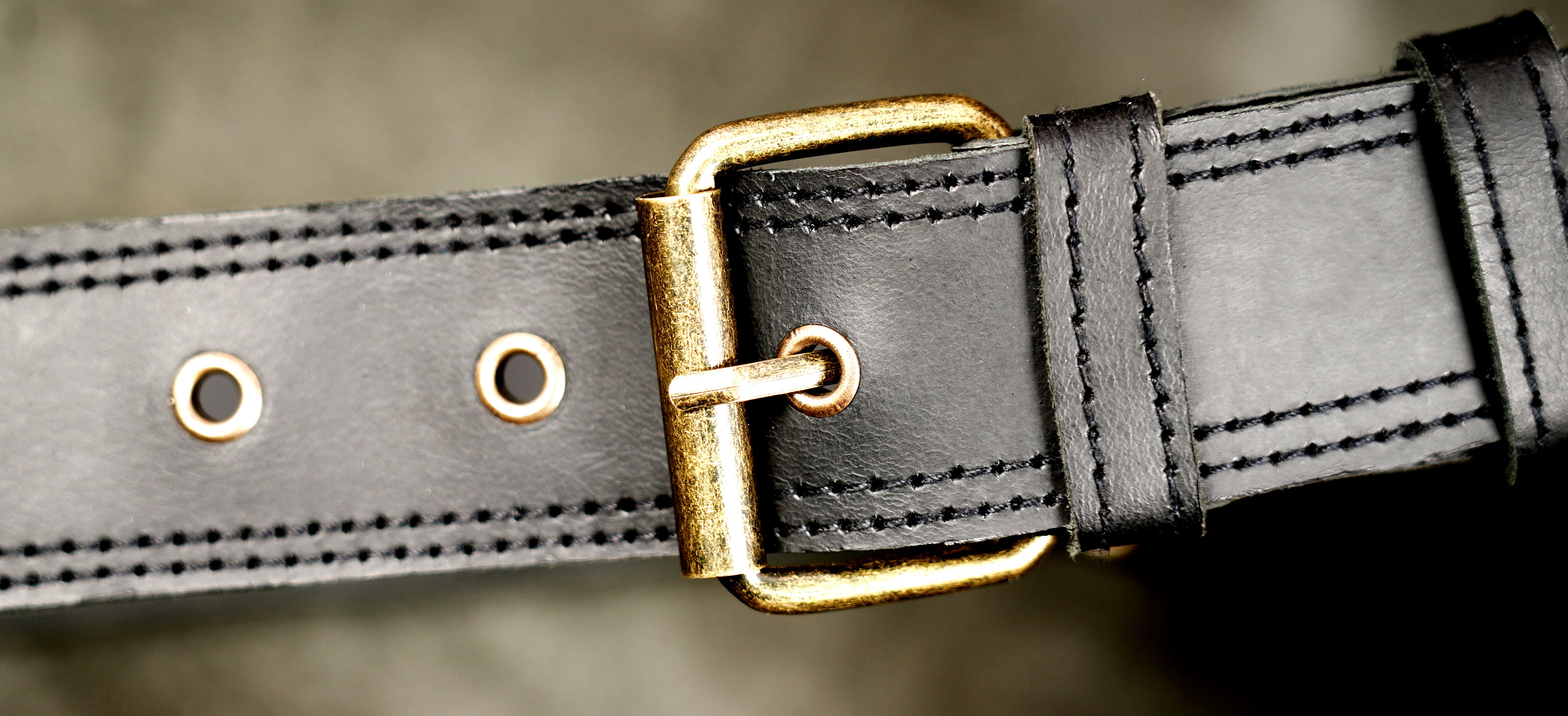 Black leather western waist bag