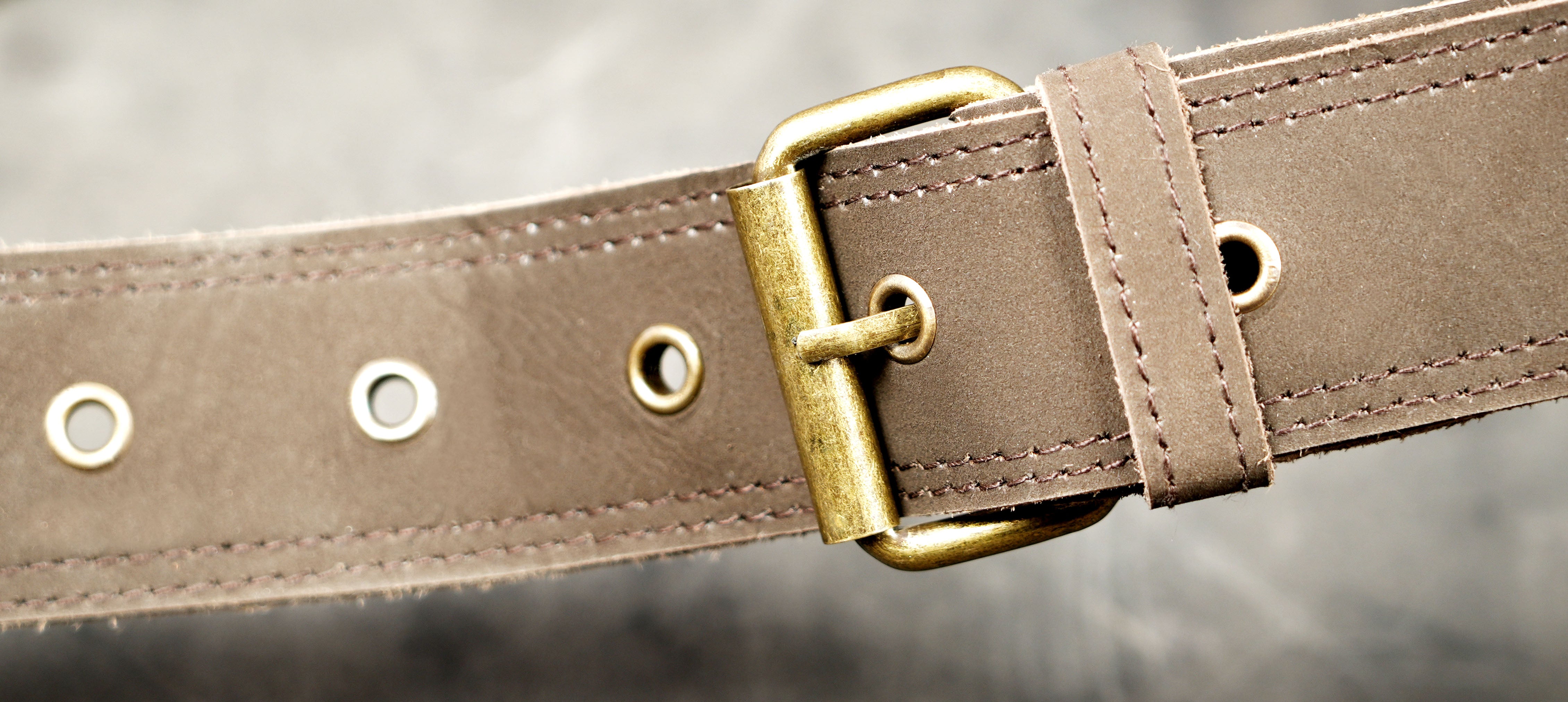 Antique brass studded hip bag with labradorite stone