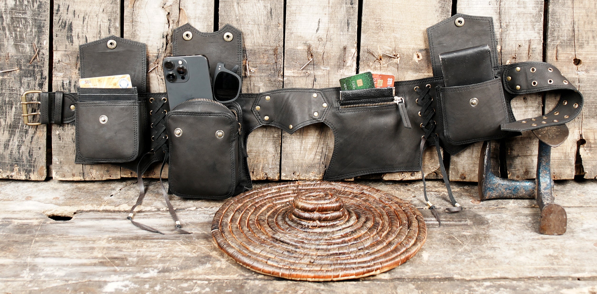 Handmade leather belt bag (LT-AB-WB-6008)