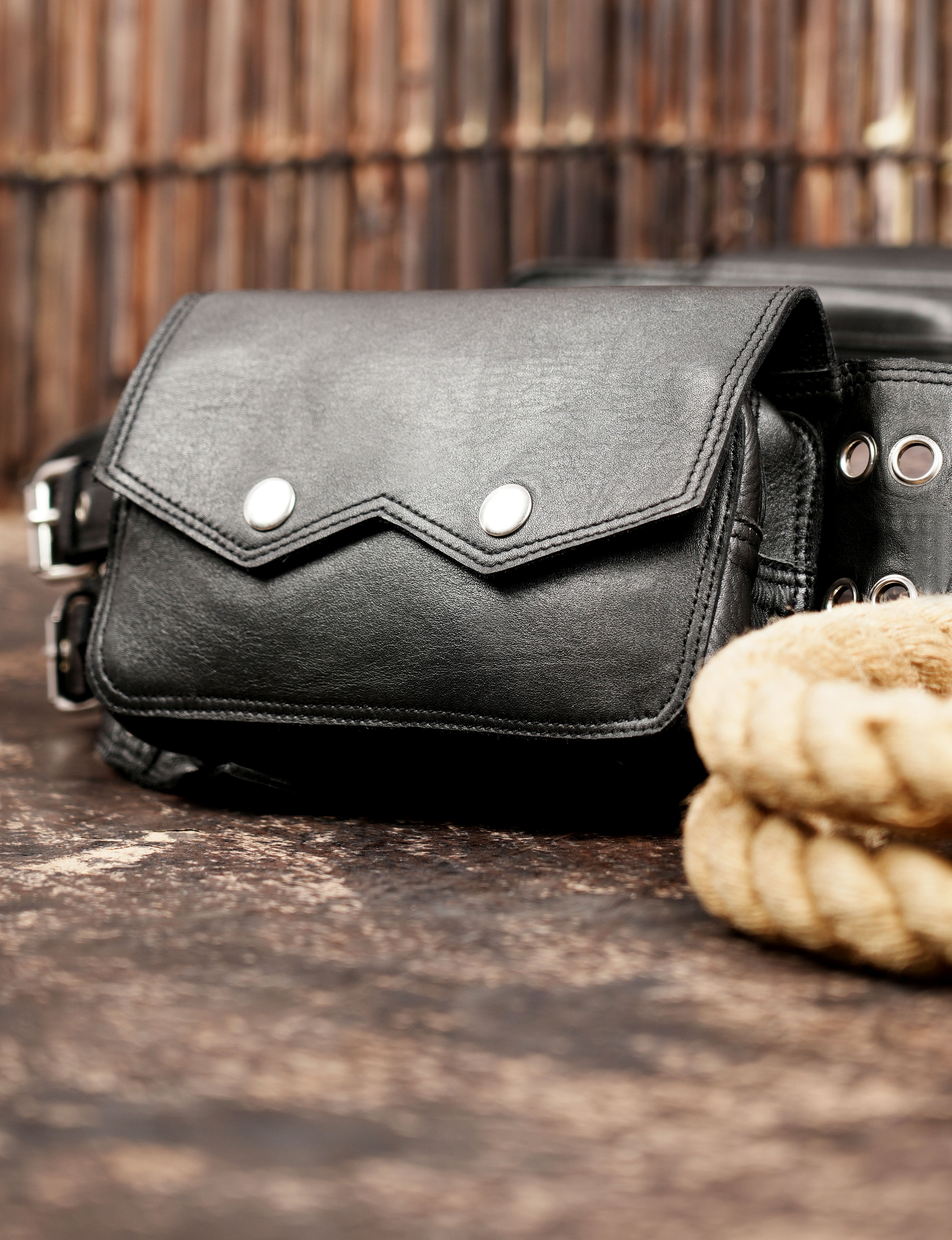 Handmade Genuine Leather Utility Waist Belt with Dual Pouches || Leather Waist Belt Bag for Travel and Daily Use (LT/NS/WB/6007)