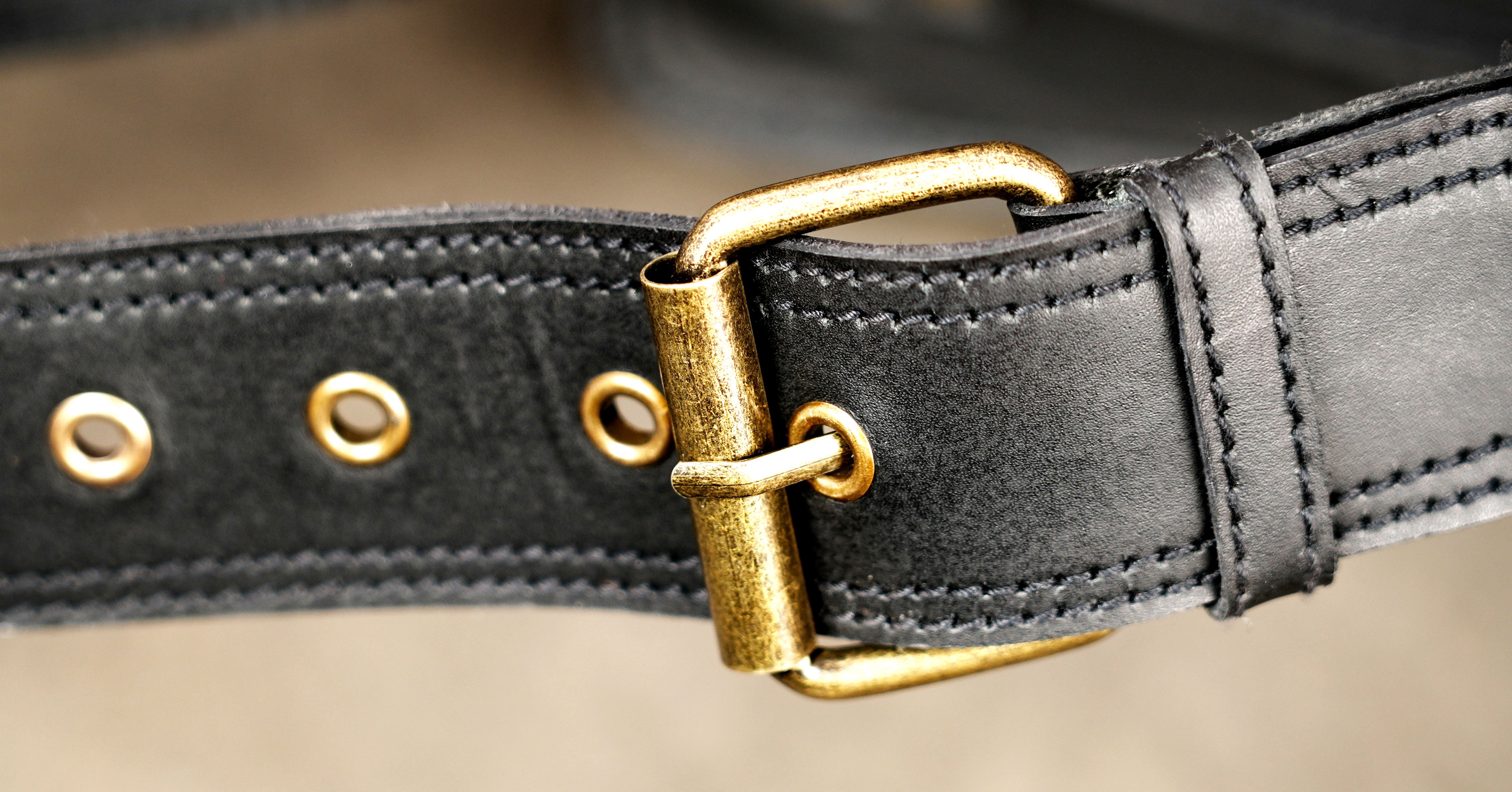 Gothic leather waist belt with decorative gemstone detail