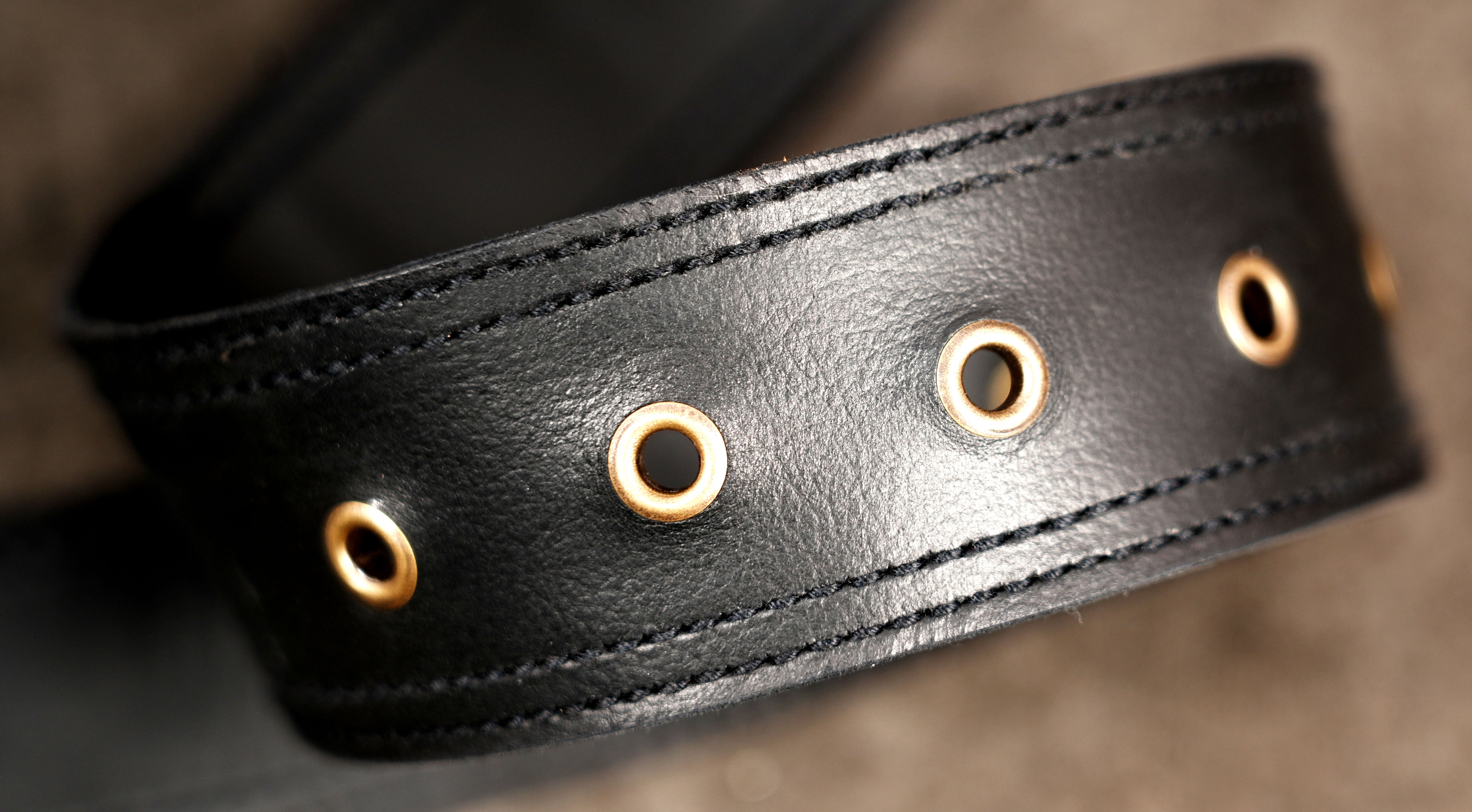 Minimalist black leather belt bag