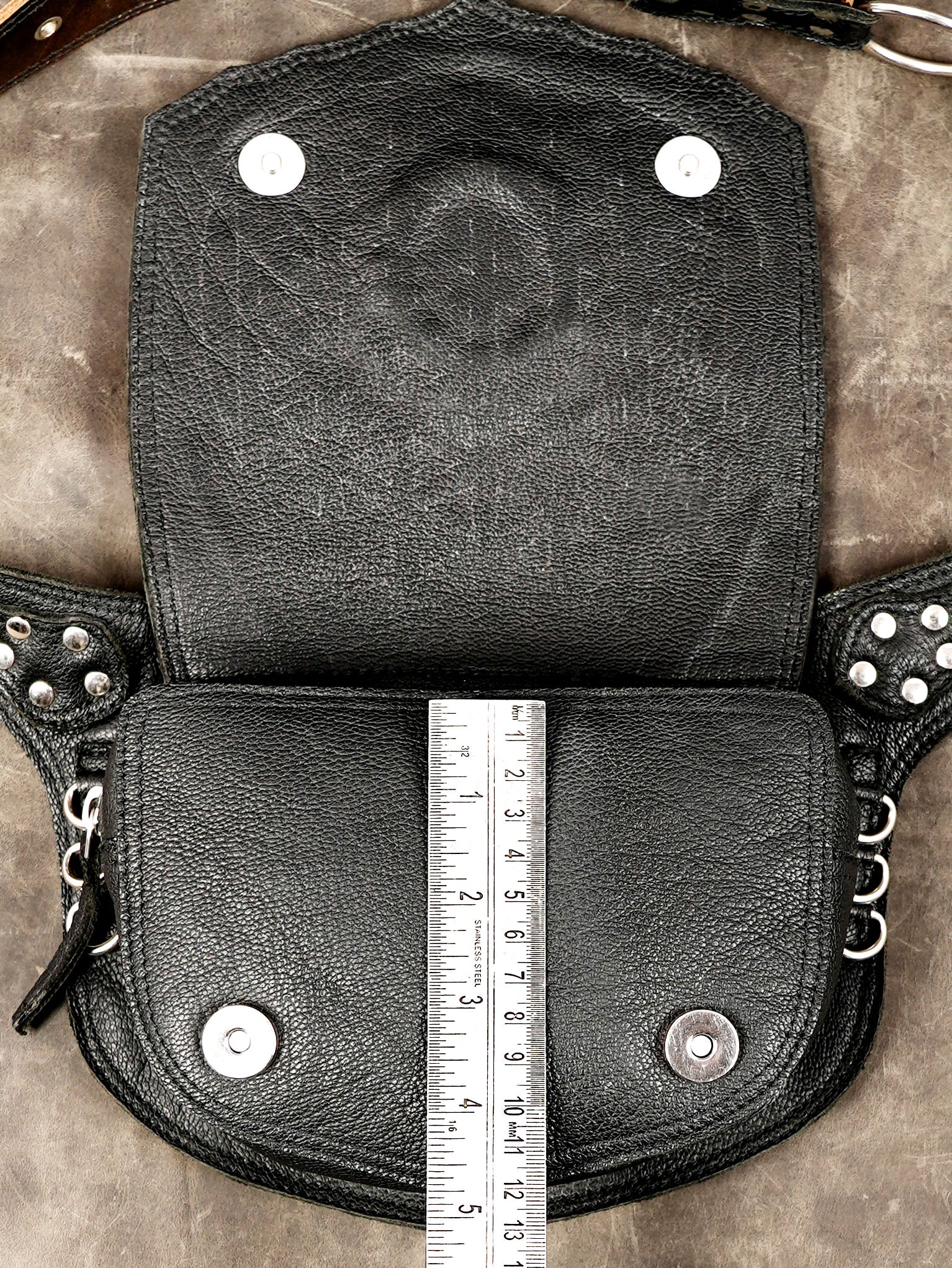 Boho leather accessory with rotating crystal selection