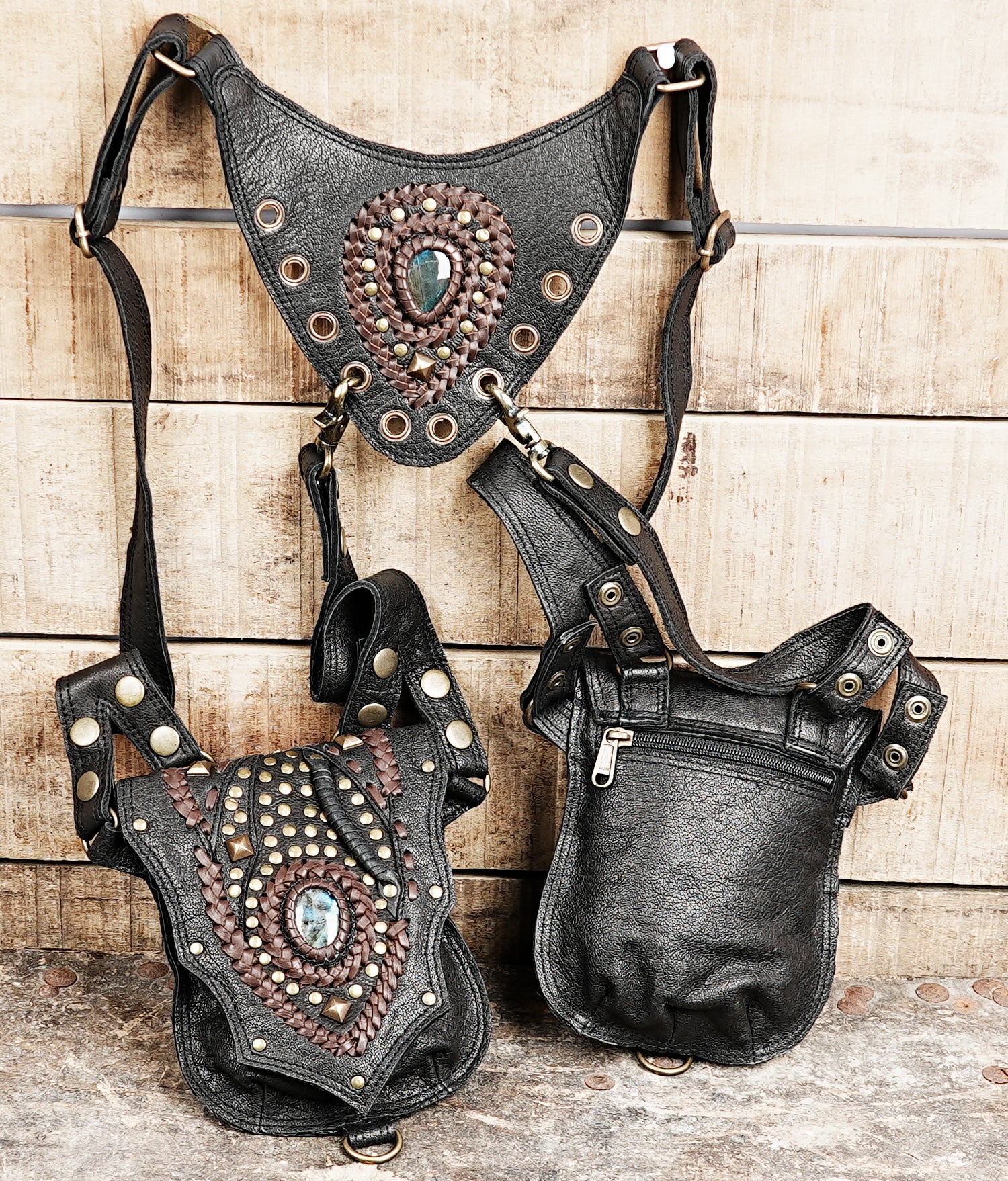 Handmade Burning Man Leather Holster (LT-AB-HLS-6056)