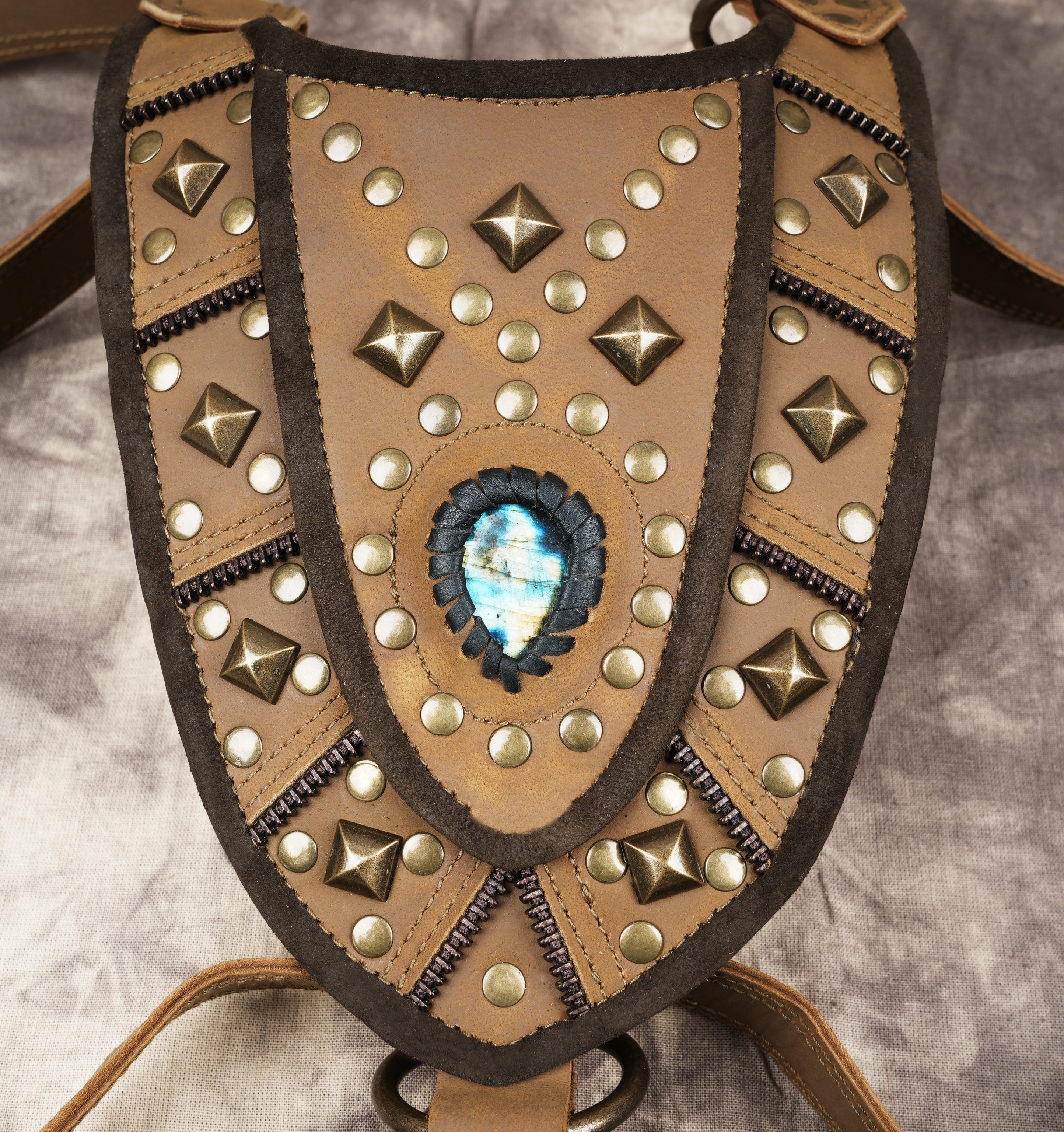 Leather Holster Bag, Burning Man Leather Holster, Festival Belt, Pocket Holster, Steampunk Utility Holster Bag