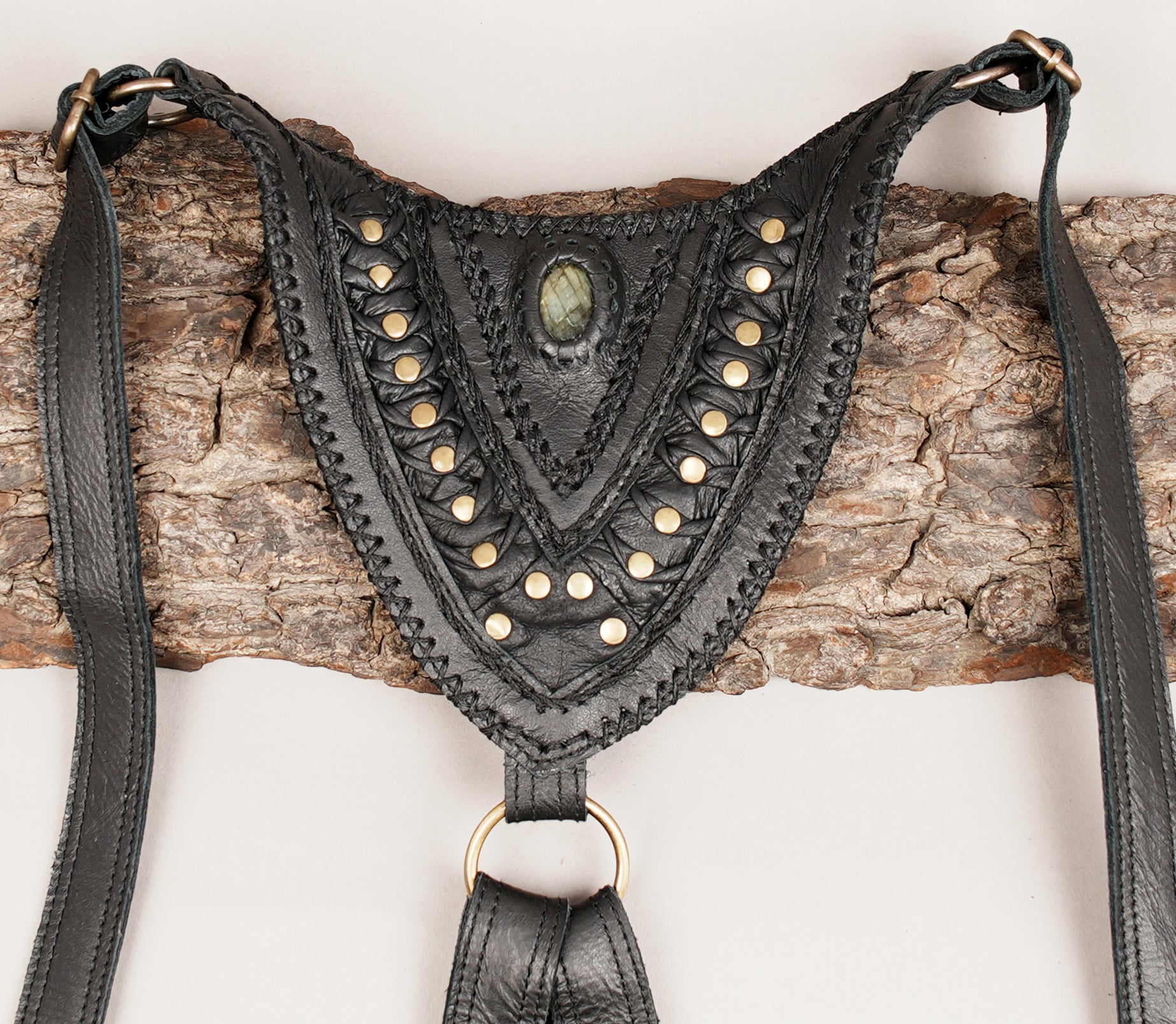 Steampunk Leather Holster Bag | Dual Pocket Crossbody Harness | Adjustable Festival & Travel Bag for Men & Women