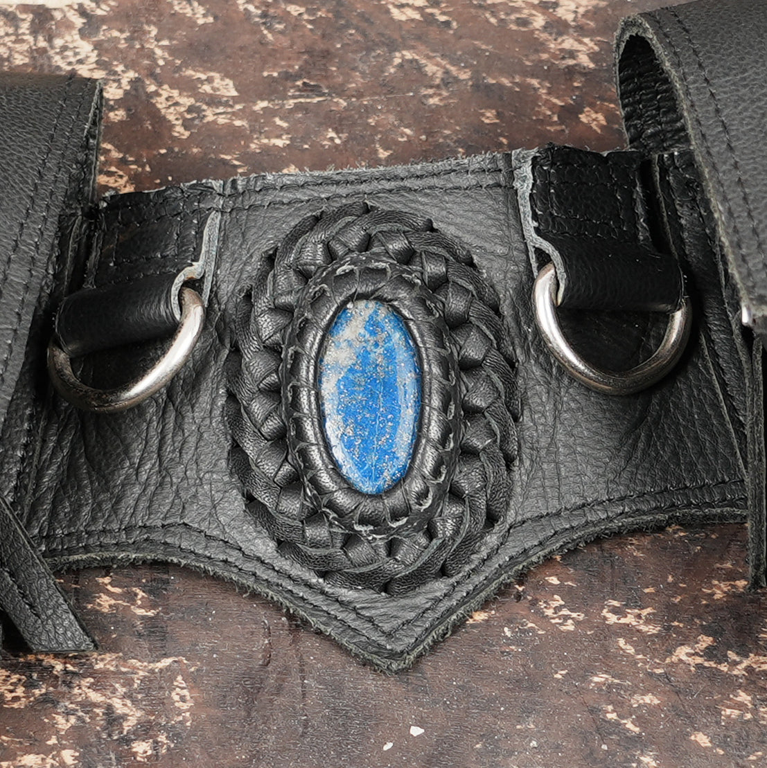 Handmade leather utility belt with adjustable strap