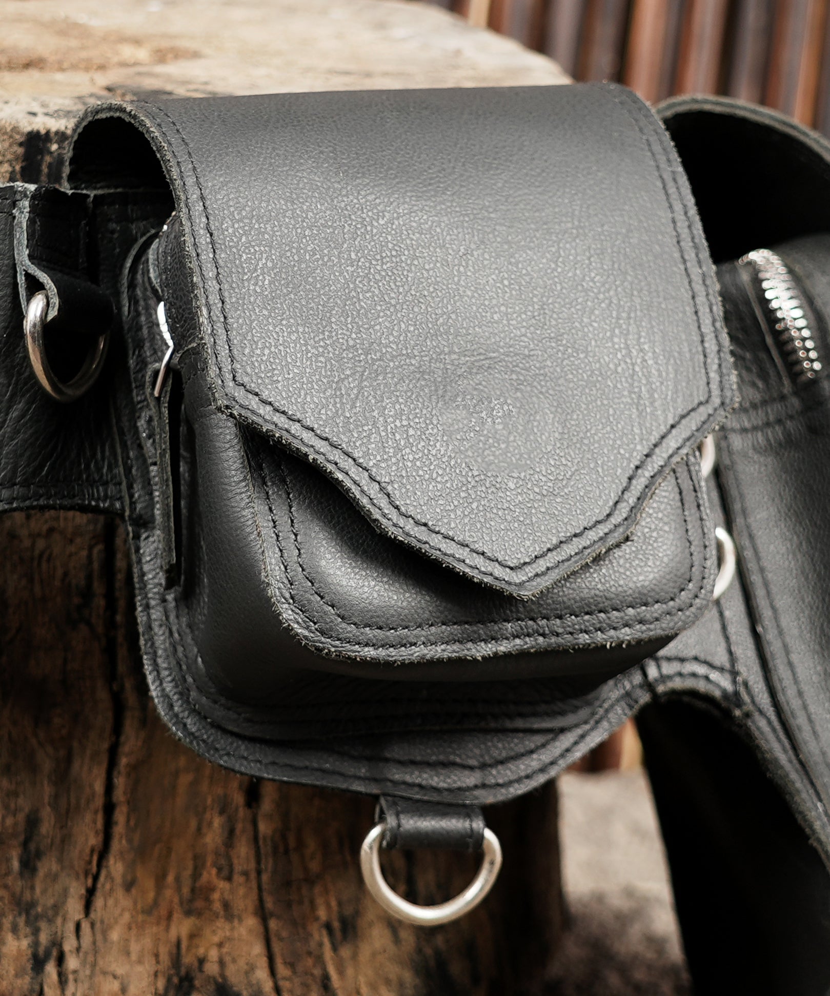 Leather waist organizer belt for hands free carrying