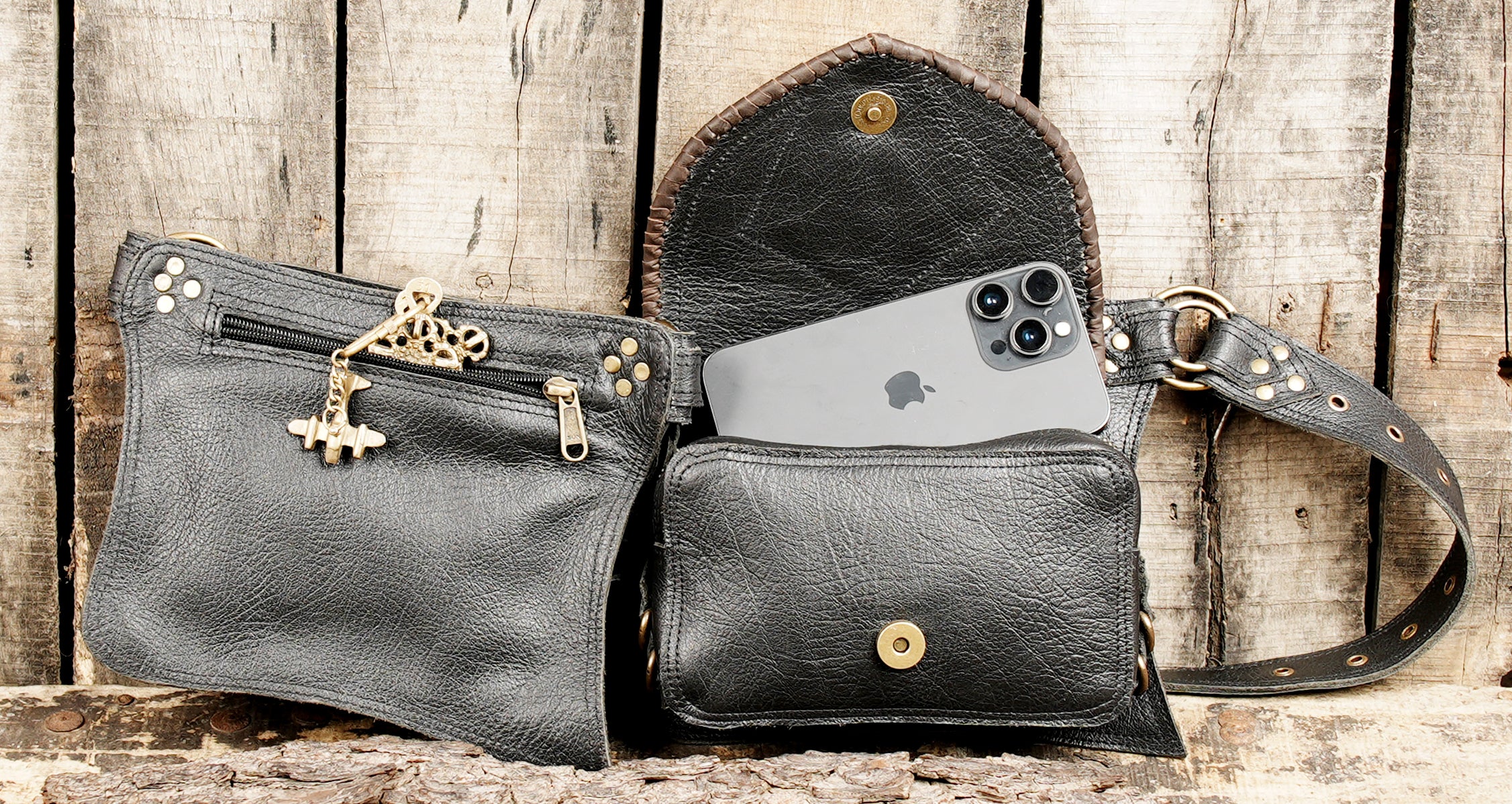 Double pouch waist belt (LT-AB-WB-6083)
