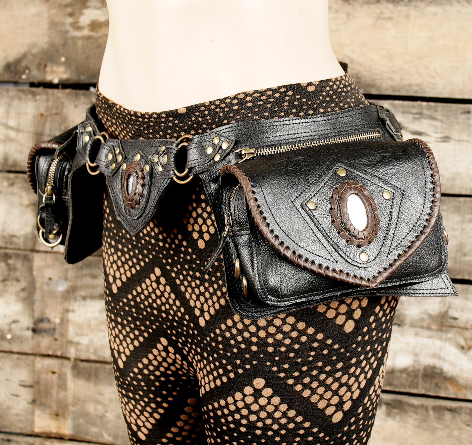 Double pouch waist belt (LT-AB-WB-6083)