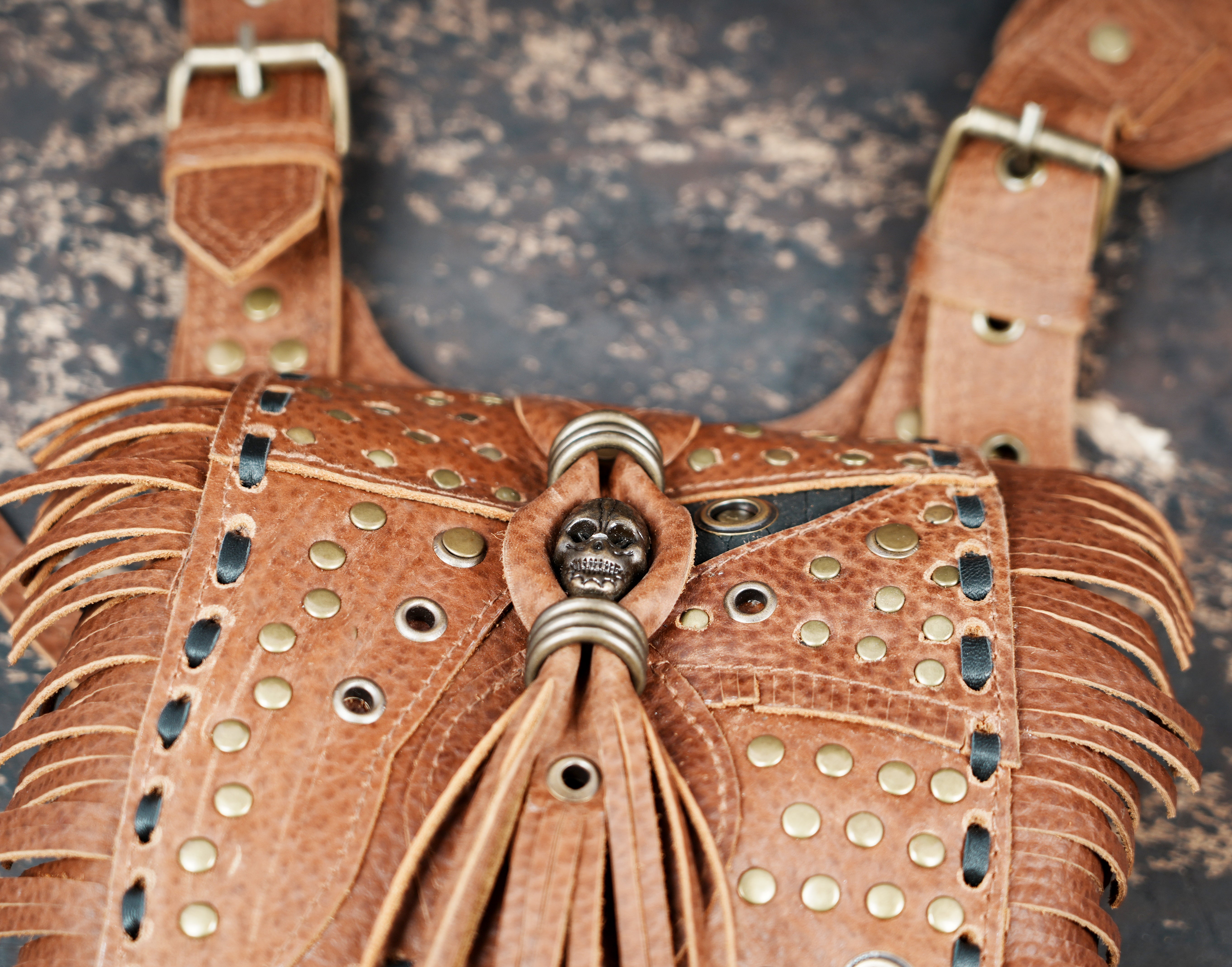 Artisan leather holster bag set for travel and festivals