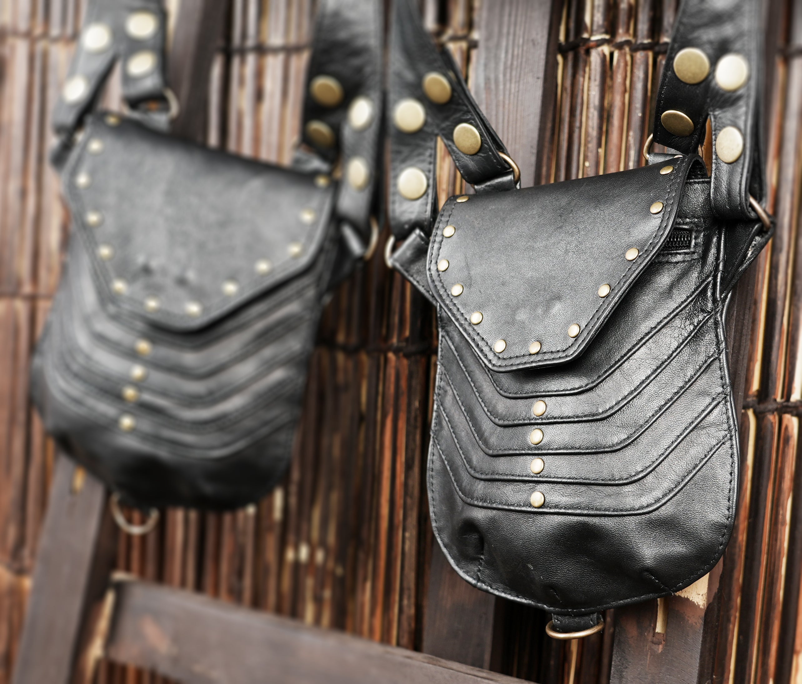 Leather shoulder holster bag for phone wallet and essentials