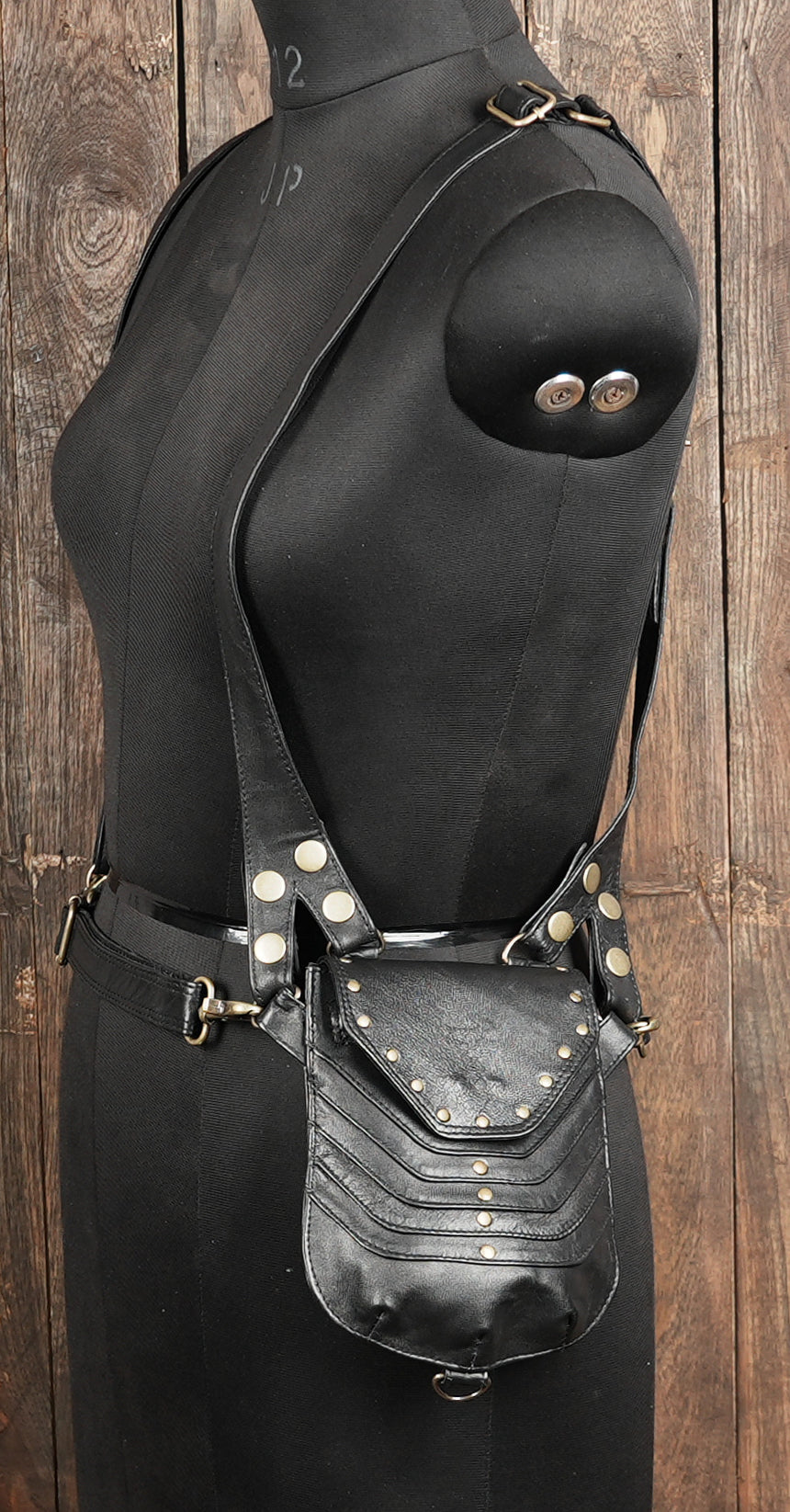 Festival ready leather shoulder holster bag