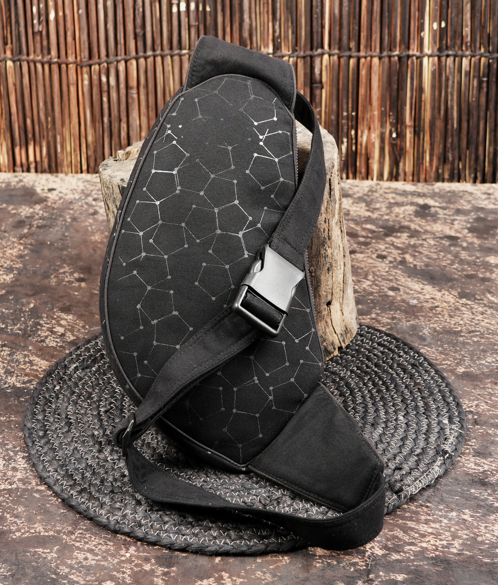 Cotton utility shoulder belt bag for outdoor and travel use