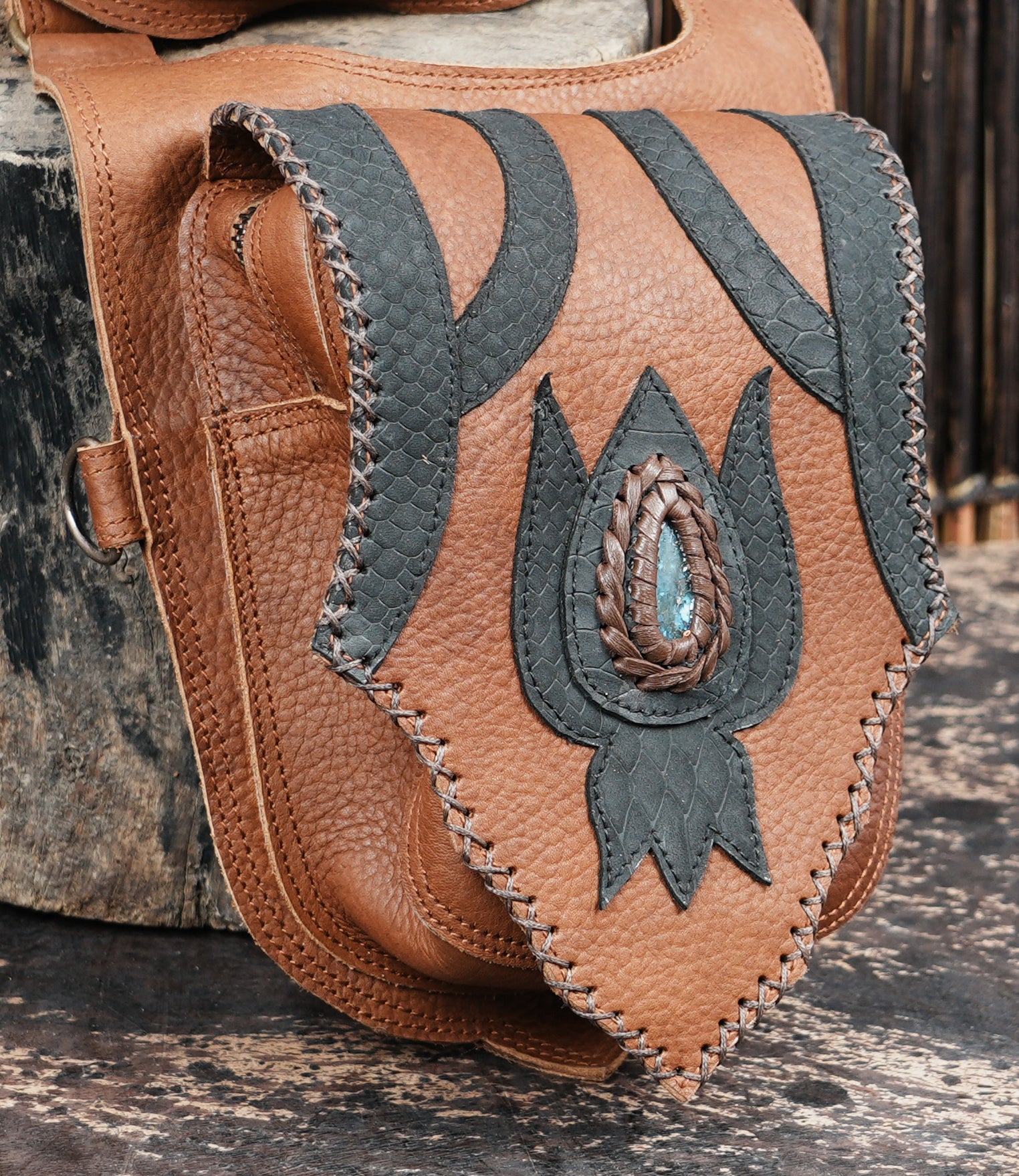 Handmade Leather Shoulder Holster with Dual Utility Pouches For Unisex || Brown Leather Utility Shoulder Holster for Daily Use (LT/AB/HLS/6123)