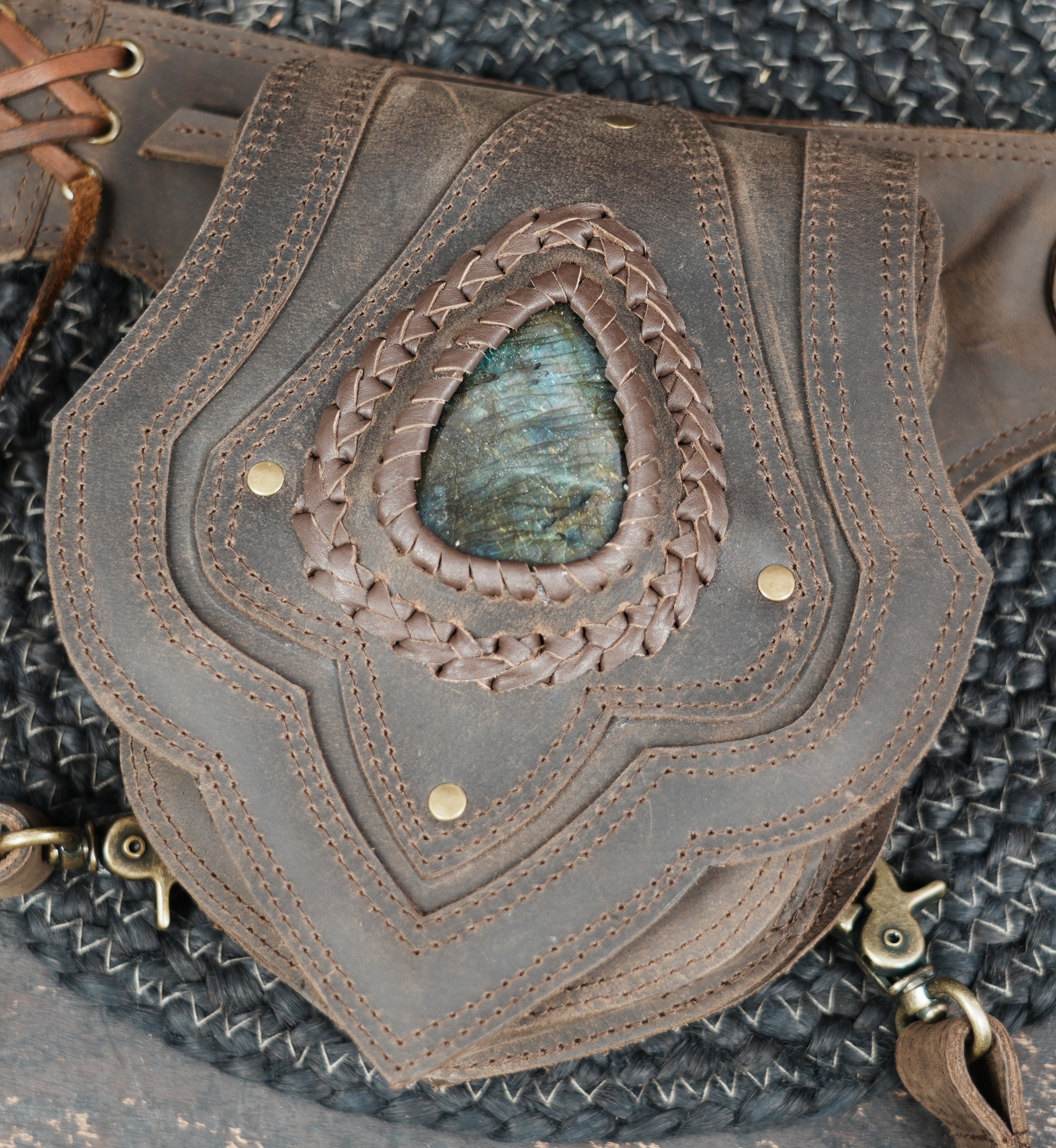 Handcrafted leather thigh belt with Better inspired style