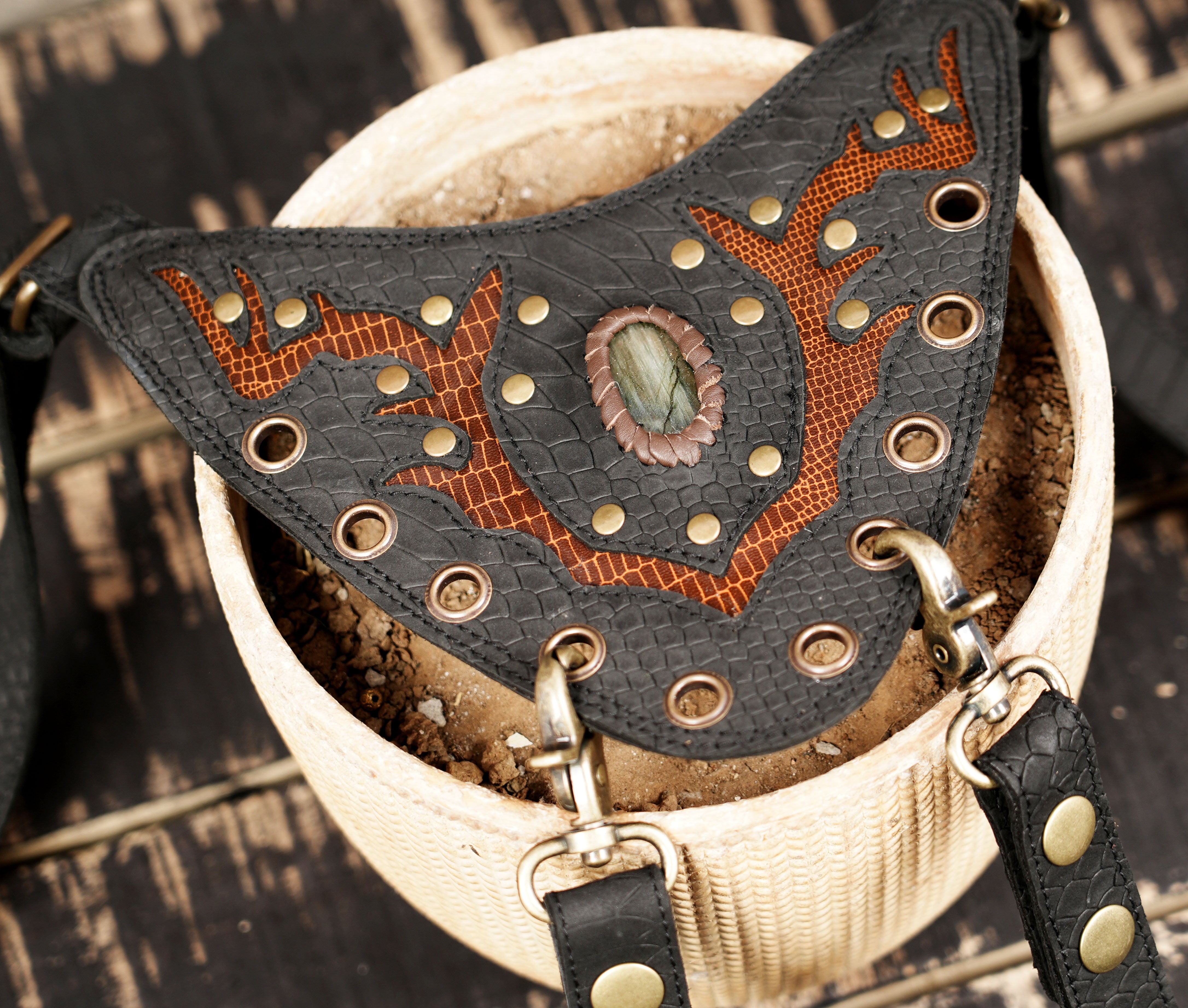 Dual pocket leather shoulder holster for travel, cosplay, and hands-free carry