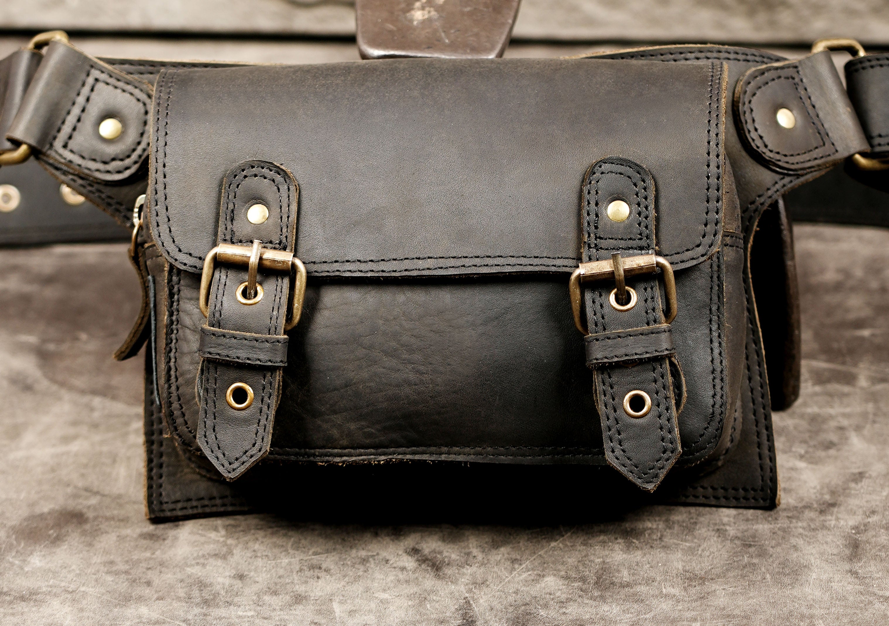 Handcrafted leather waist strap for western outfits