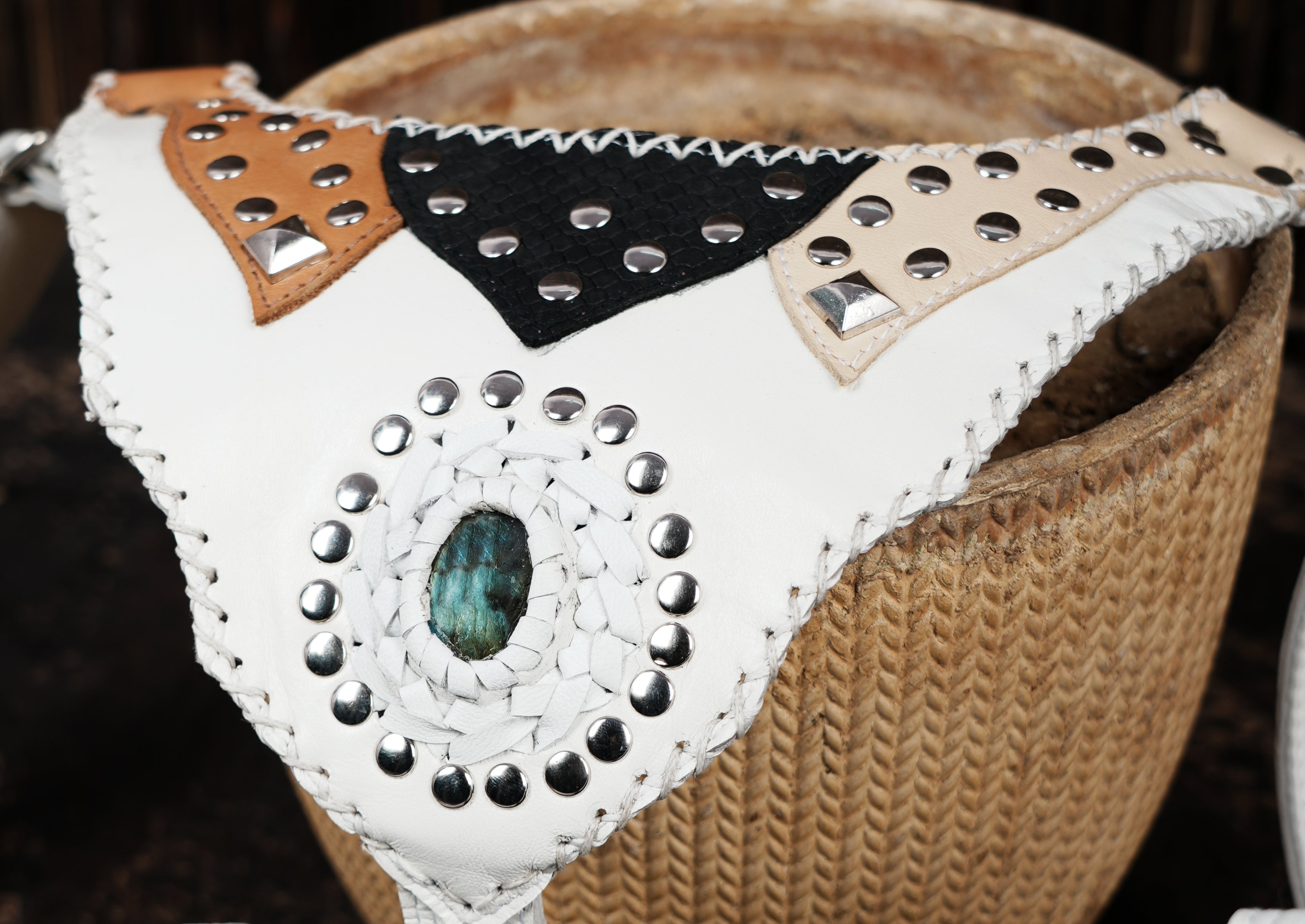 dual pouch leather harness