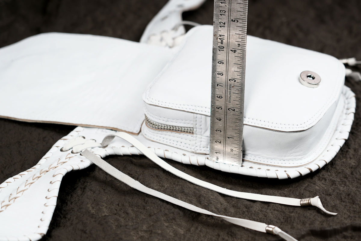 Elegant leather festival belt, gemstone focus shot