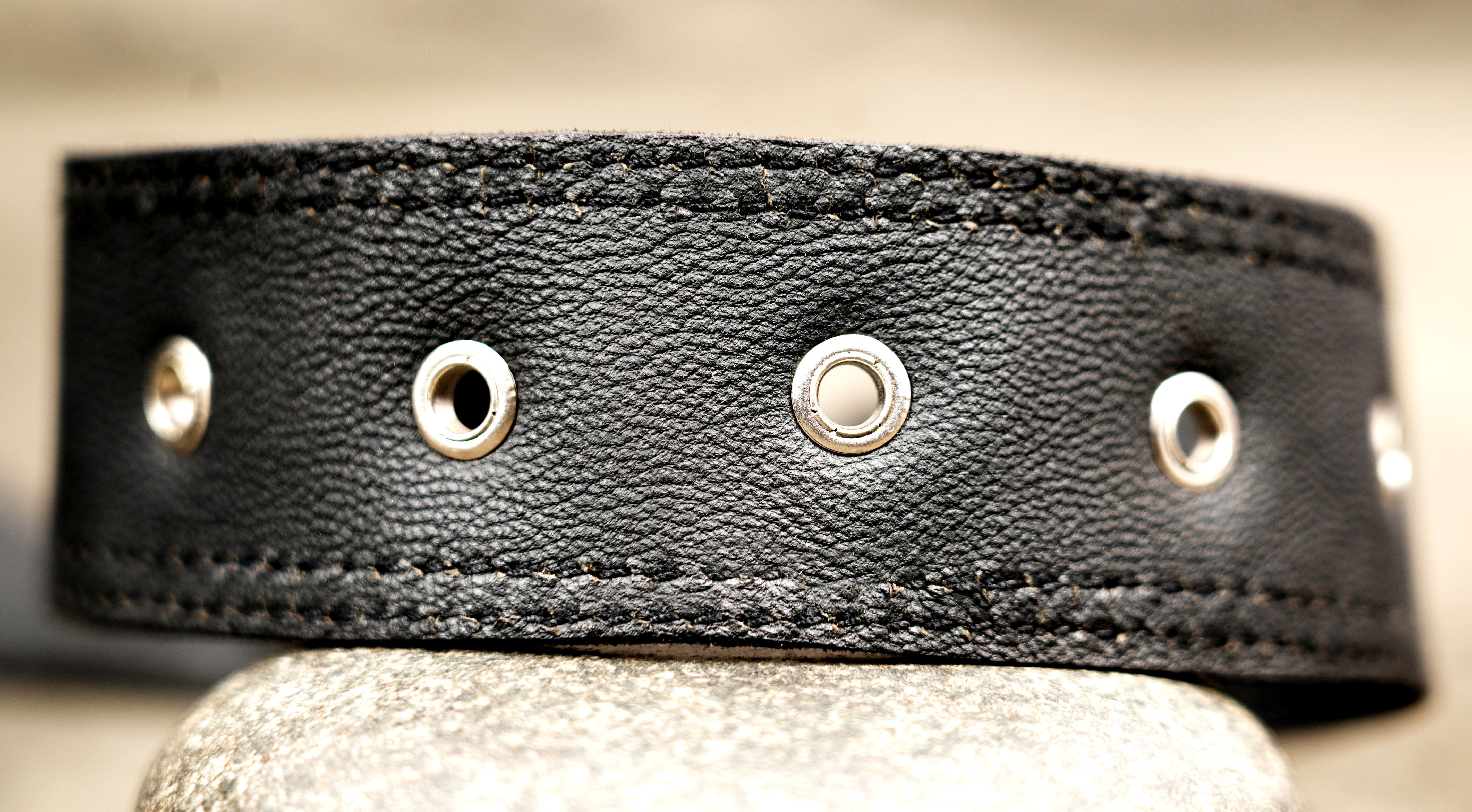 Handmade leather festival bag with nickel star accents
