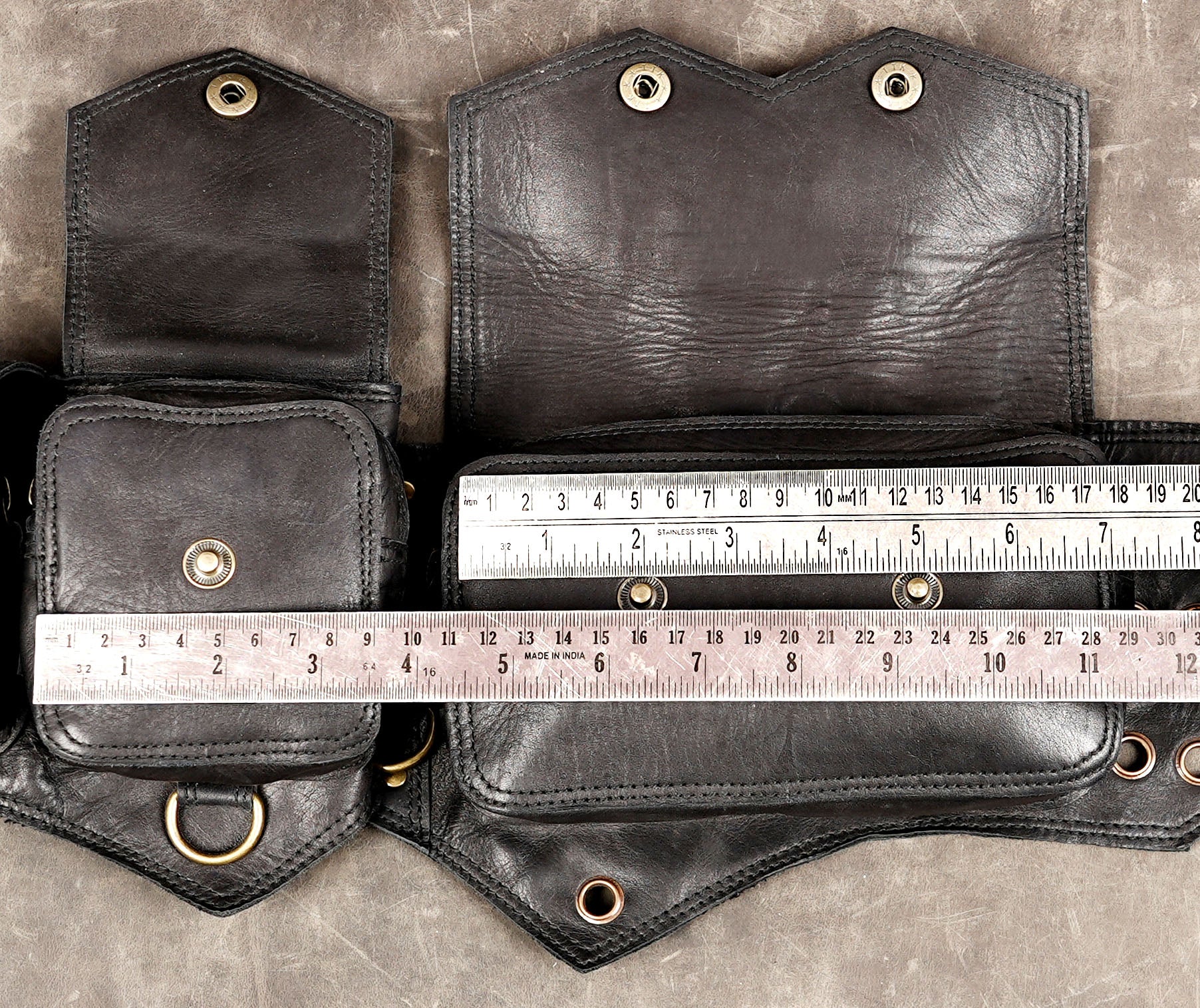 Hands-free leather waist bag for festivals and travel