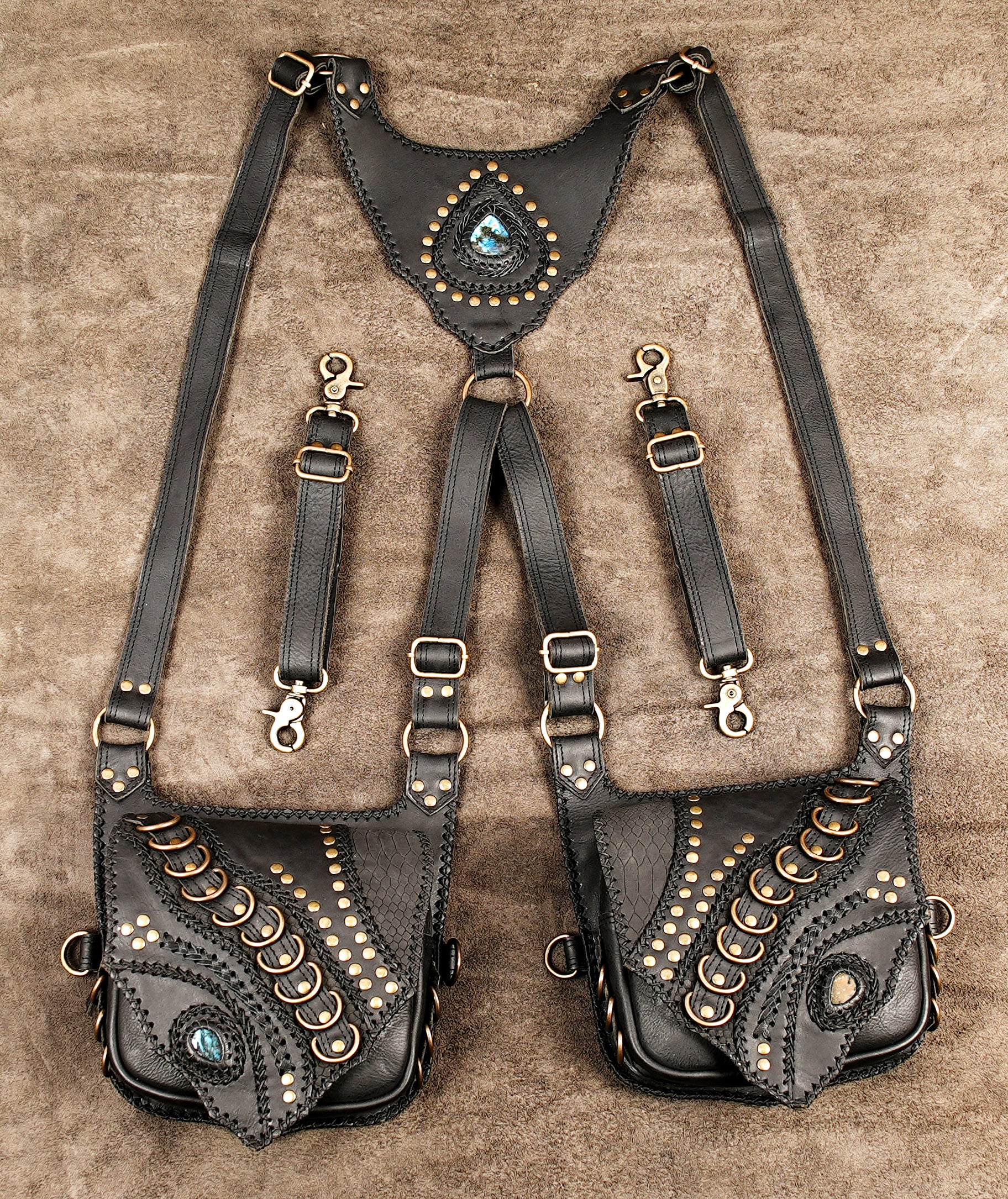 Handmade leather shoulder holster