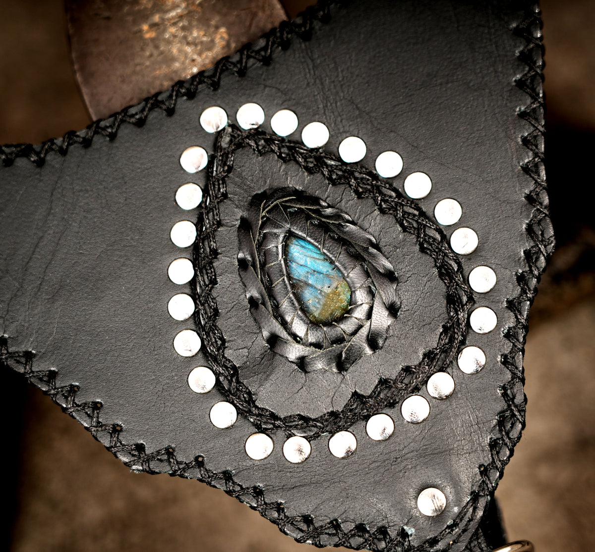 Leather holster bag for festival outfits