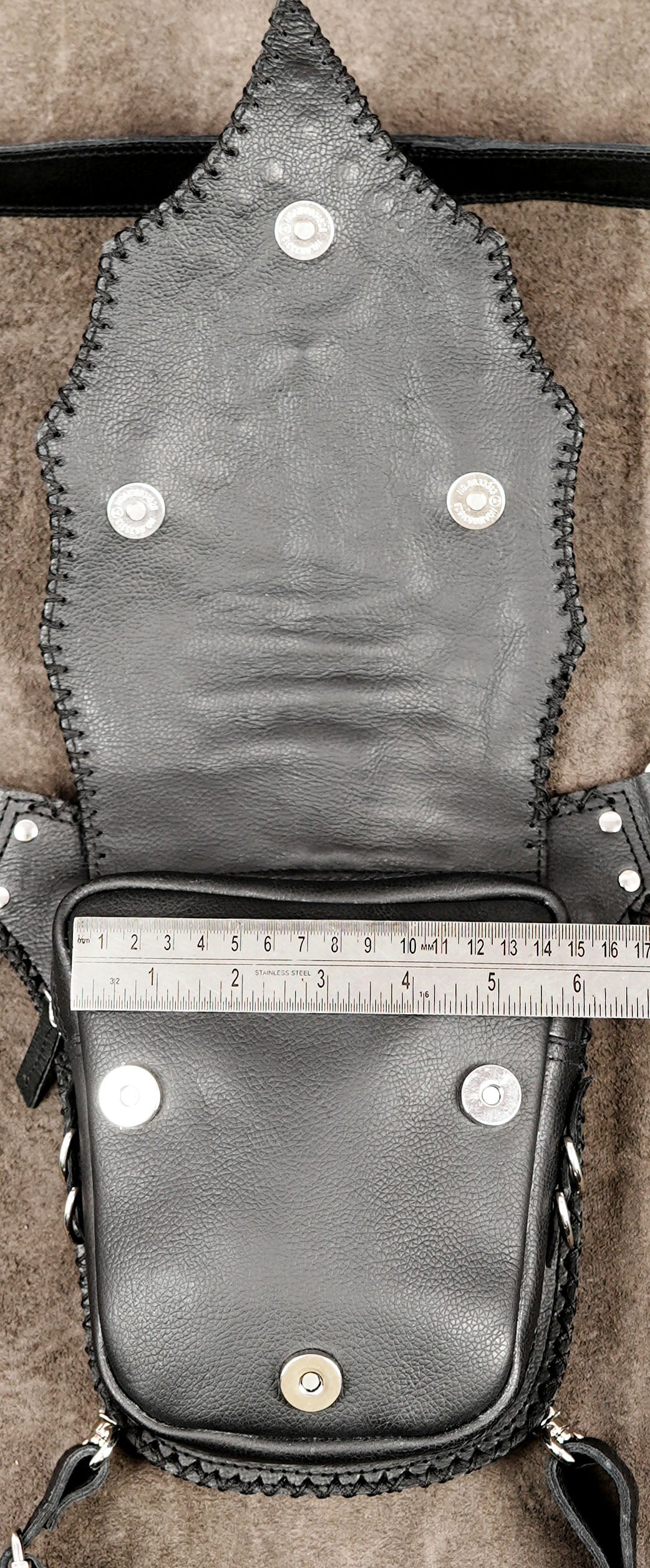 Monster hunter style leather thigh holster, top view