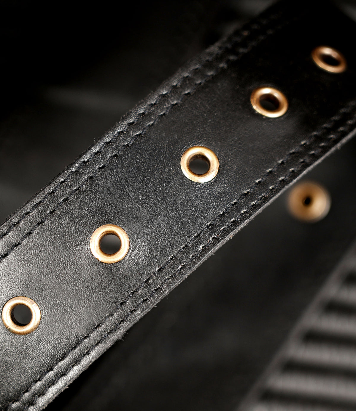 Small black leather belt bag for phone, wallet and keys