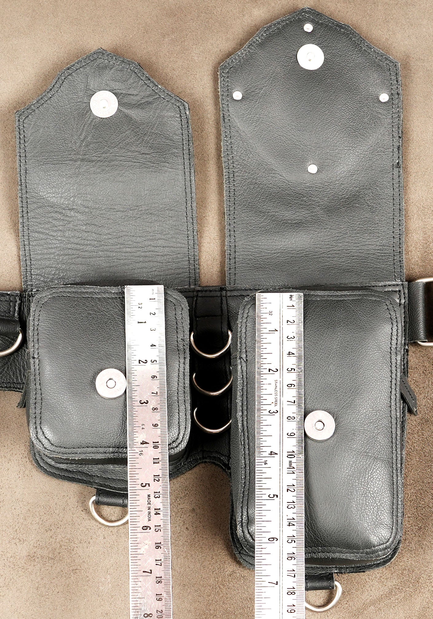 Steampunk utility belt with blue stone accent