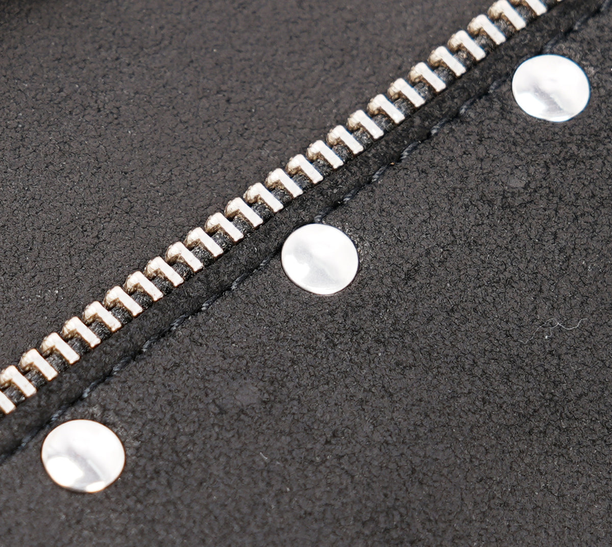 Studded leather maxi skirt for women’s alternative fashion