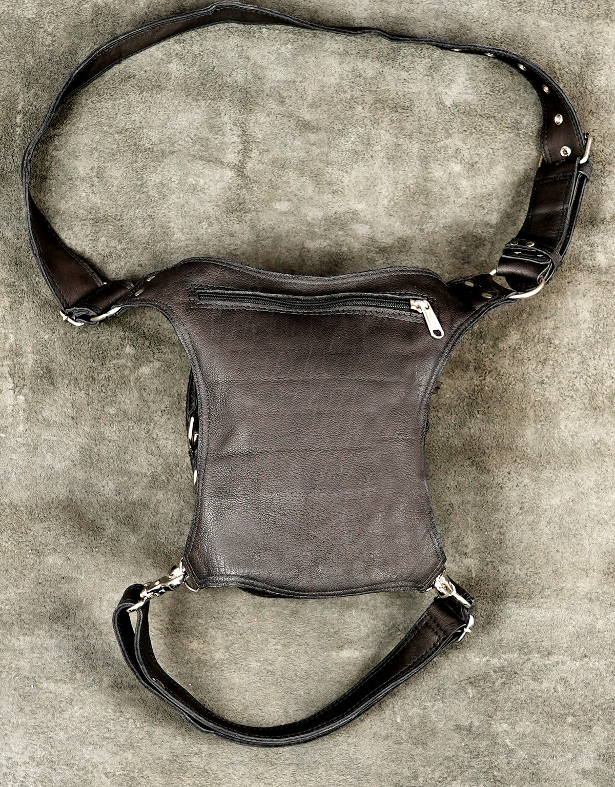 Tactical fantasy leather holster pouch, front display