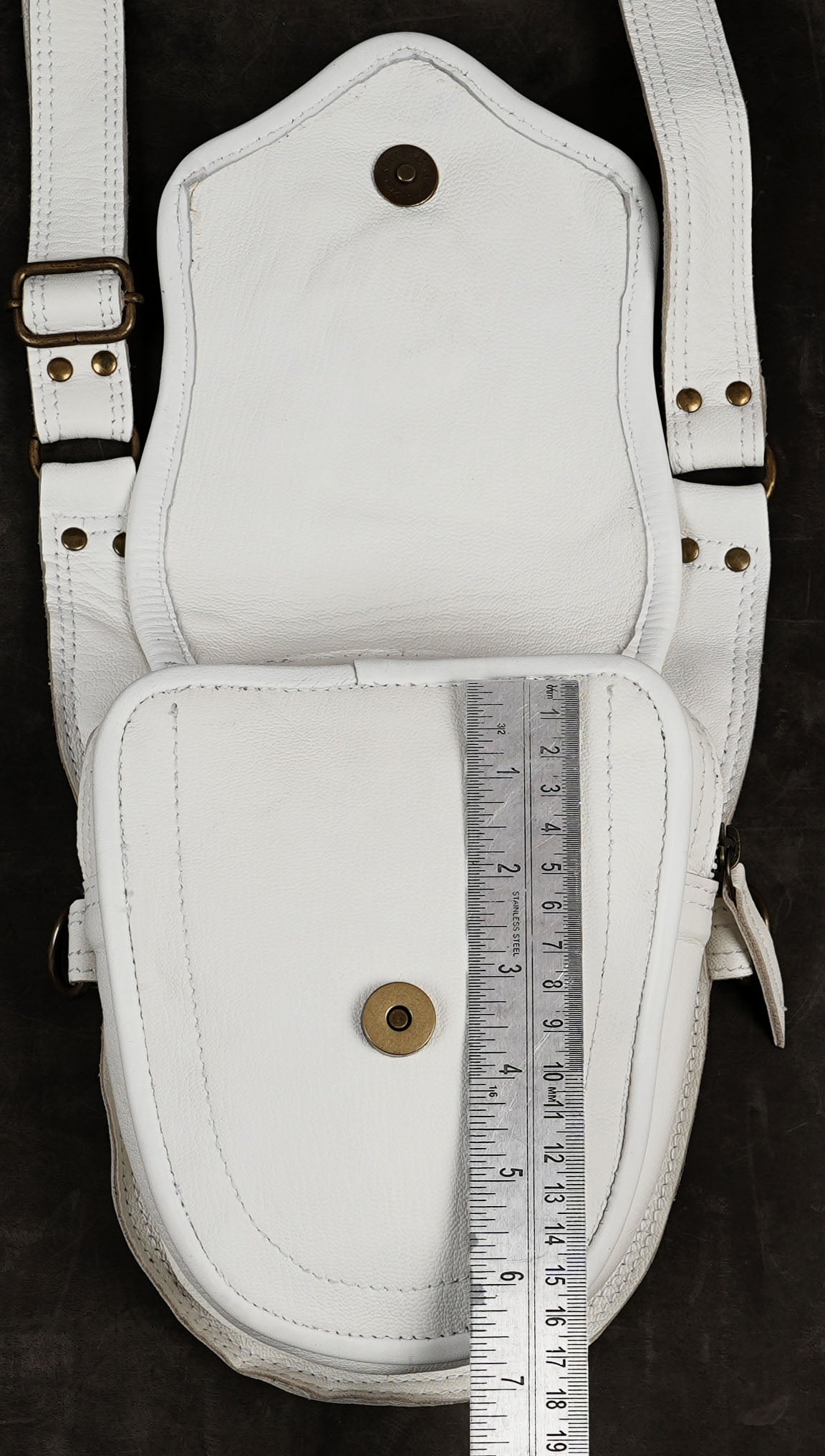 Wedding style leather holster with labradorite stones