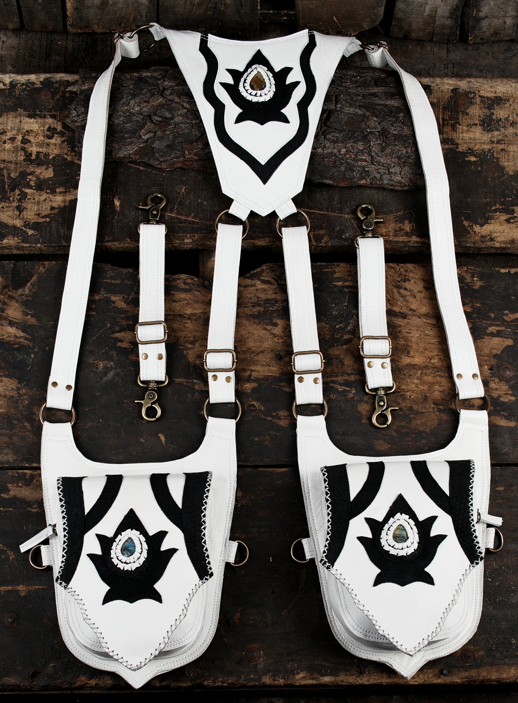 Heavy duty handmade leather holster with artisan craftsmanship