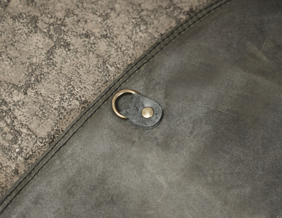 Handmade leather shoulder bag holster with multiple storage pockets