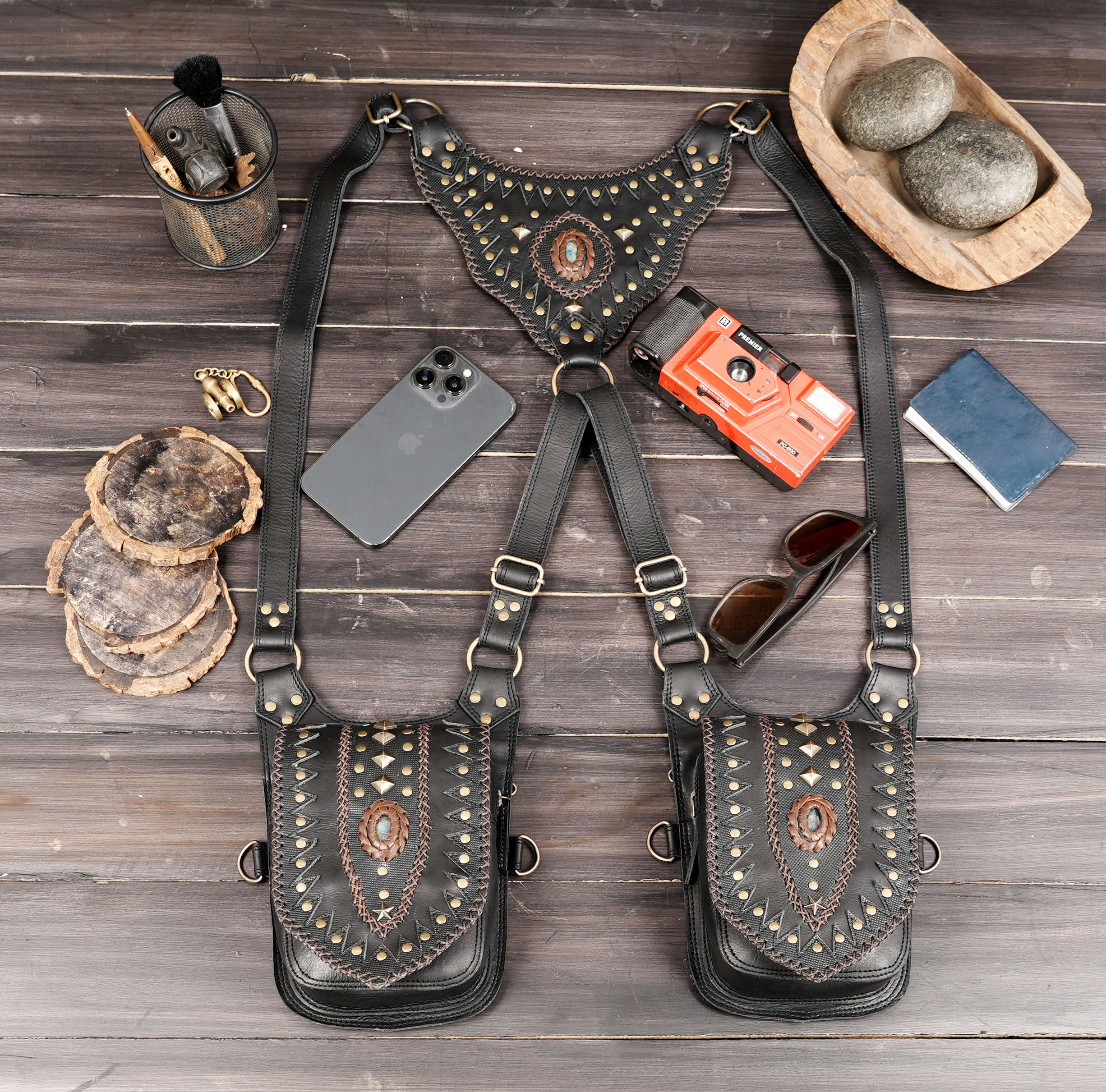 handcrafted leather holster bag