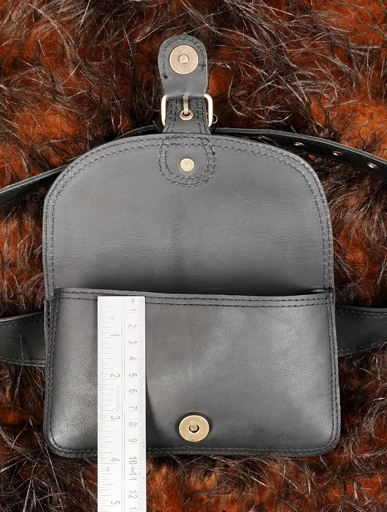 Unisex Leather Hip Bag