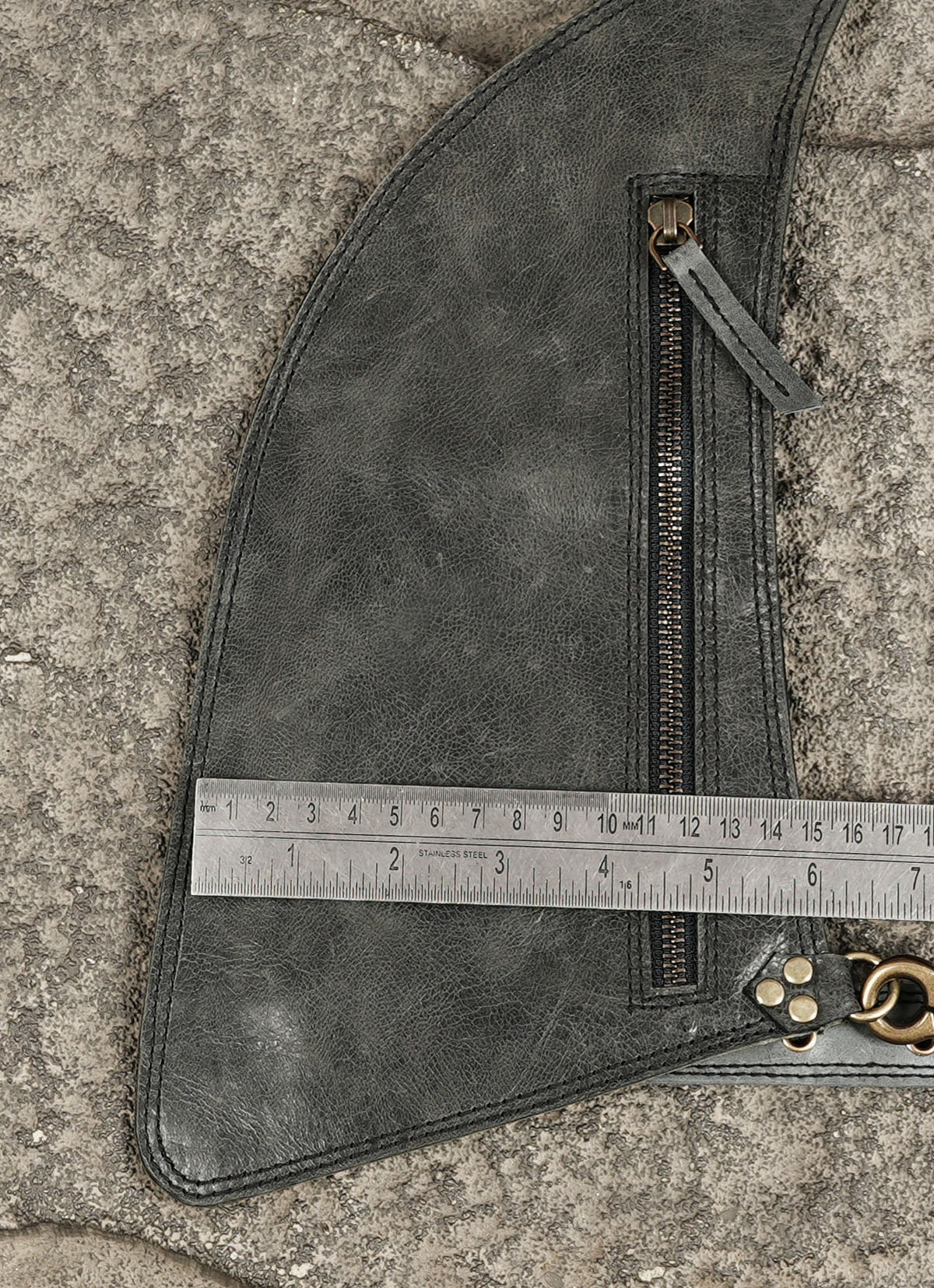 Handmade leather festival shoulder holster with multiple pockets