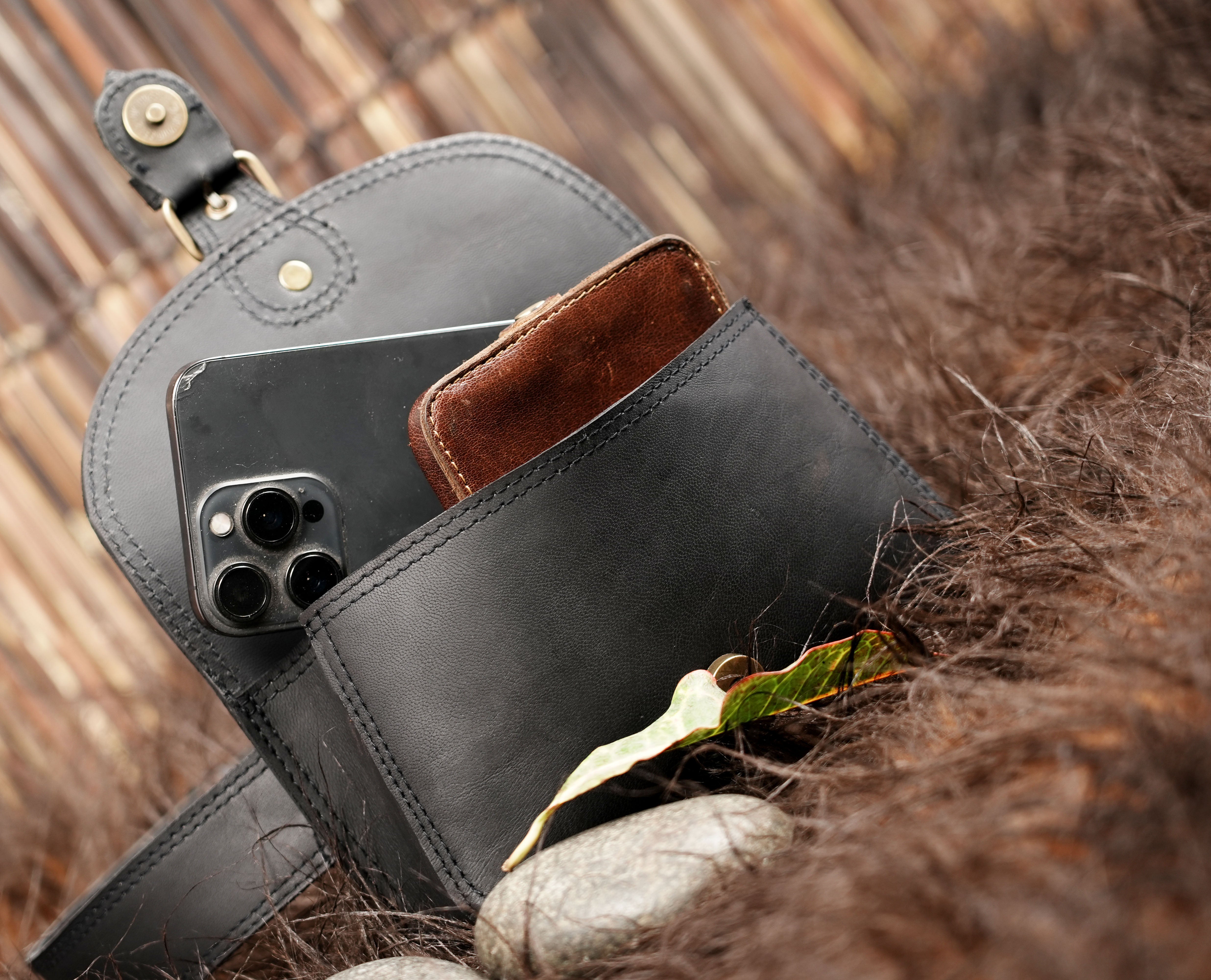 Rustic Leather Belt Pouch