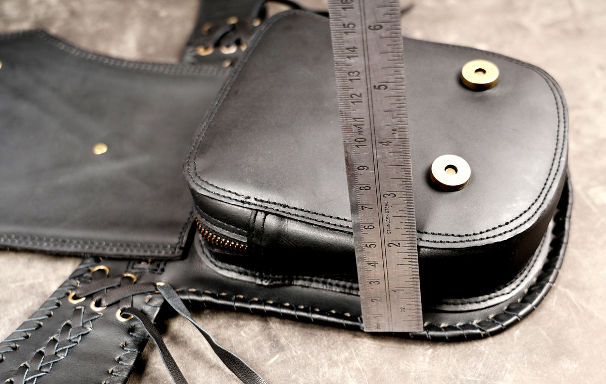 Genuine leather boho utility waist accessory