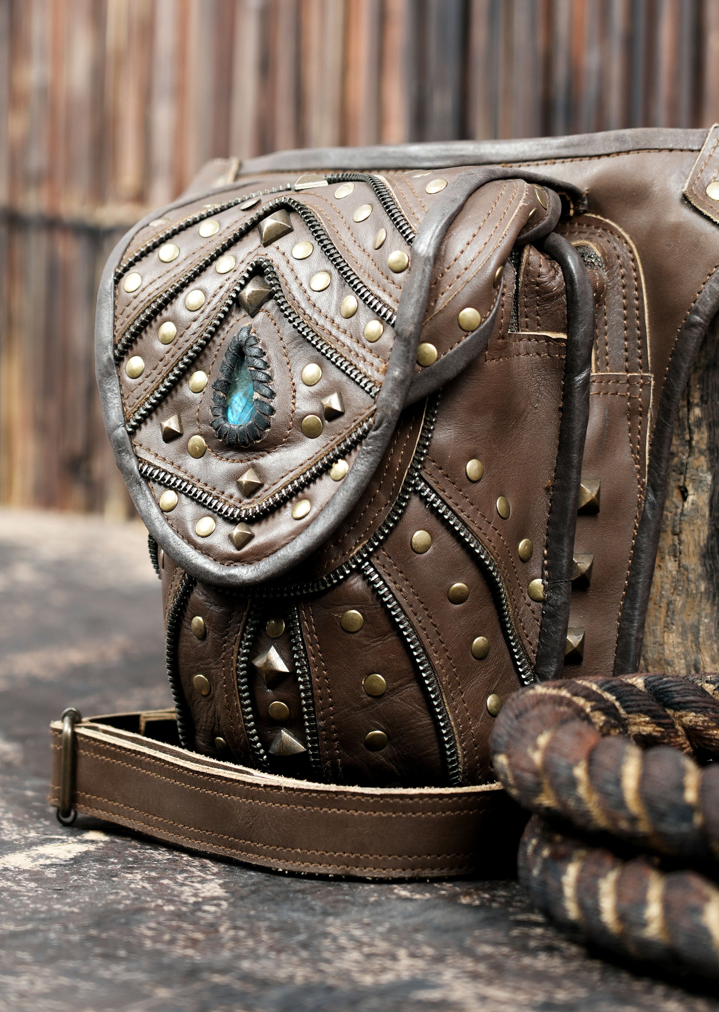 Genuine leather waist thigh belt with adjustable straps || Brown leather utility waist thigh belt for festivals (LT/AB/WBTS/6006)