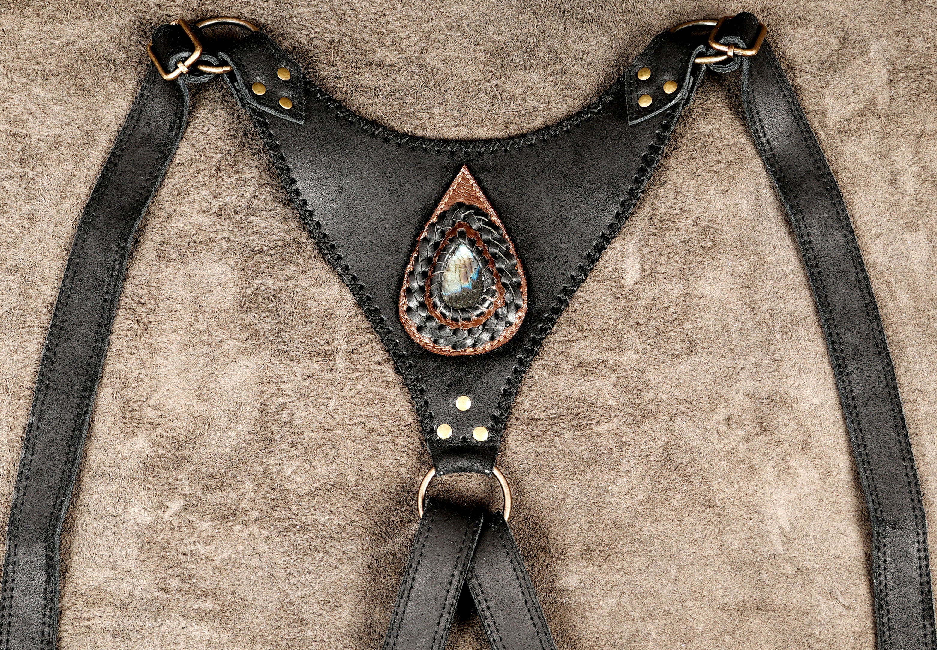Handmade Boho Leather Shoulder Holster Bag