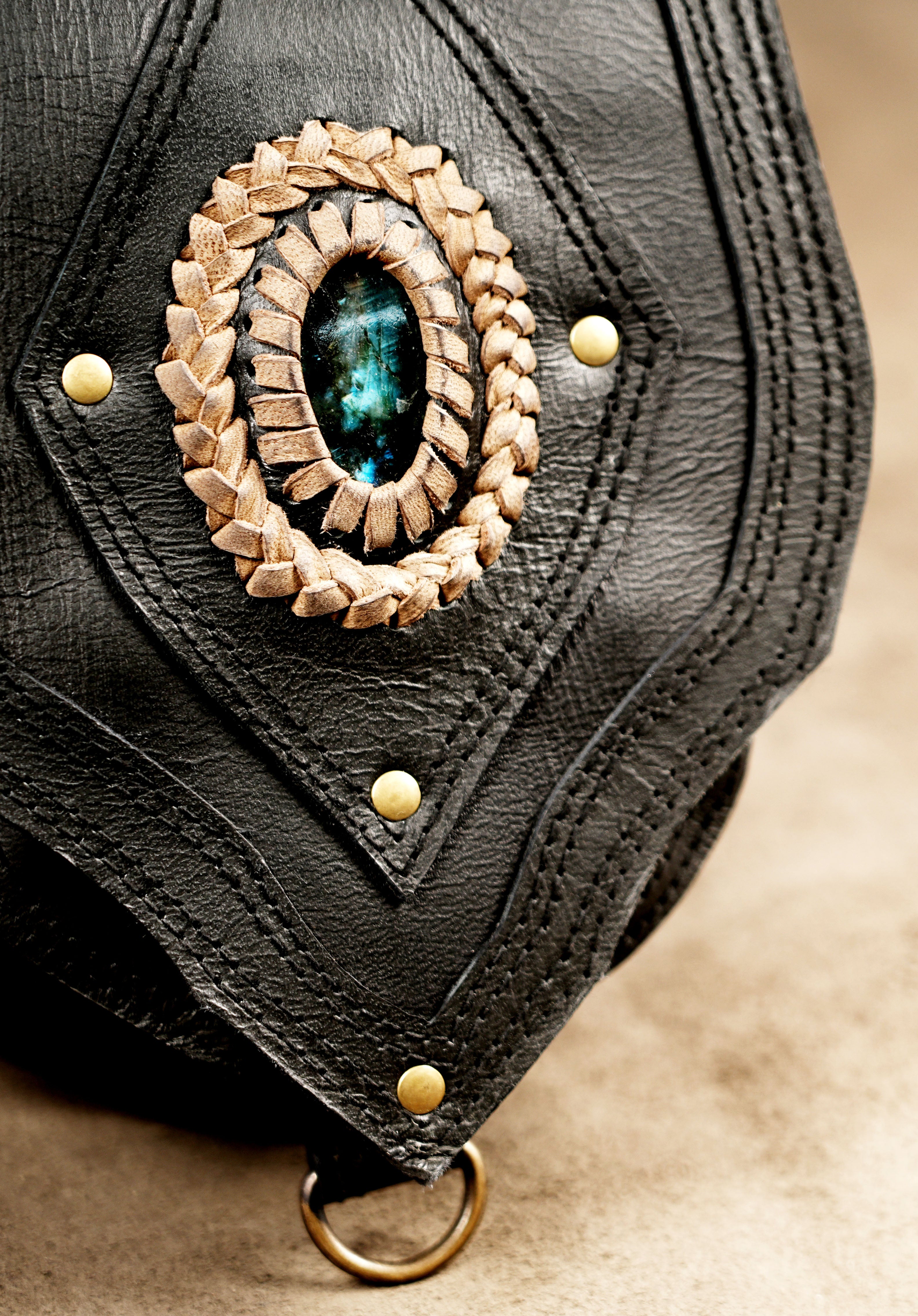 Handmade Leather Double Pocket Belt for Men and Women