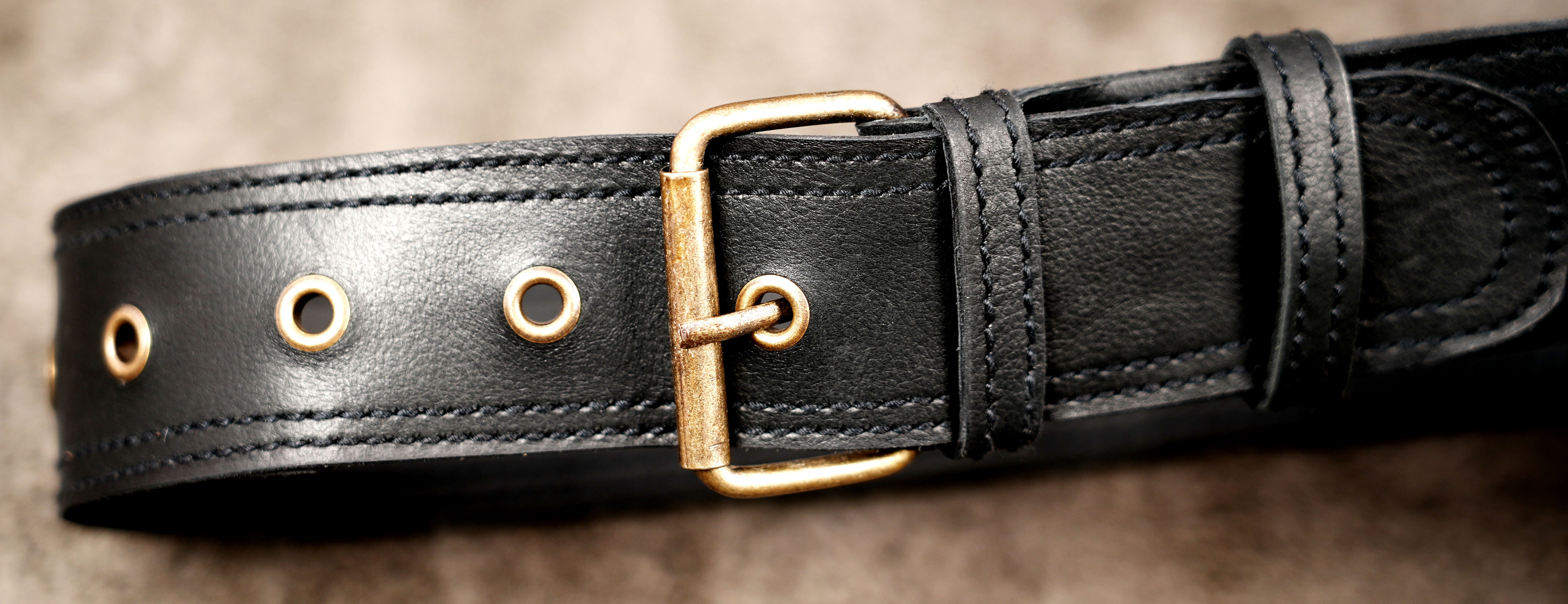 Leather waist pouch with adjustable buckle strap
